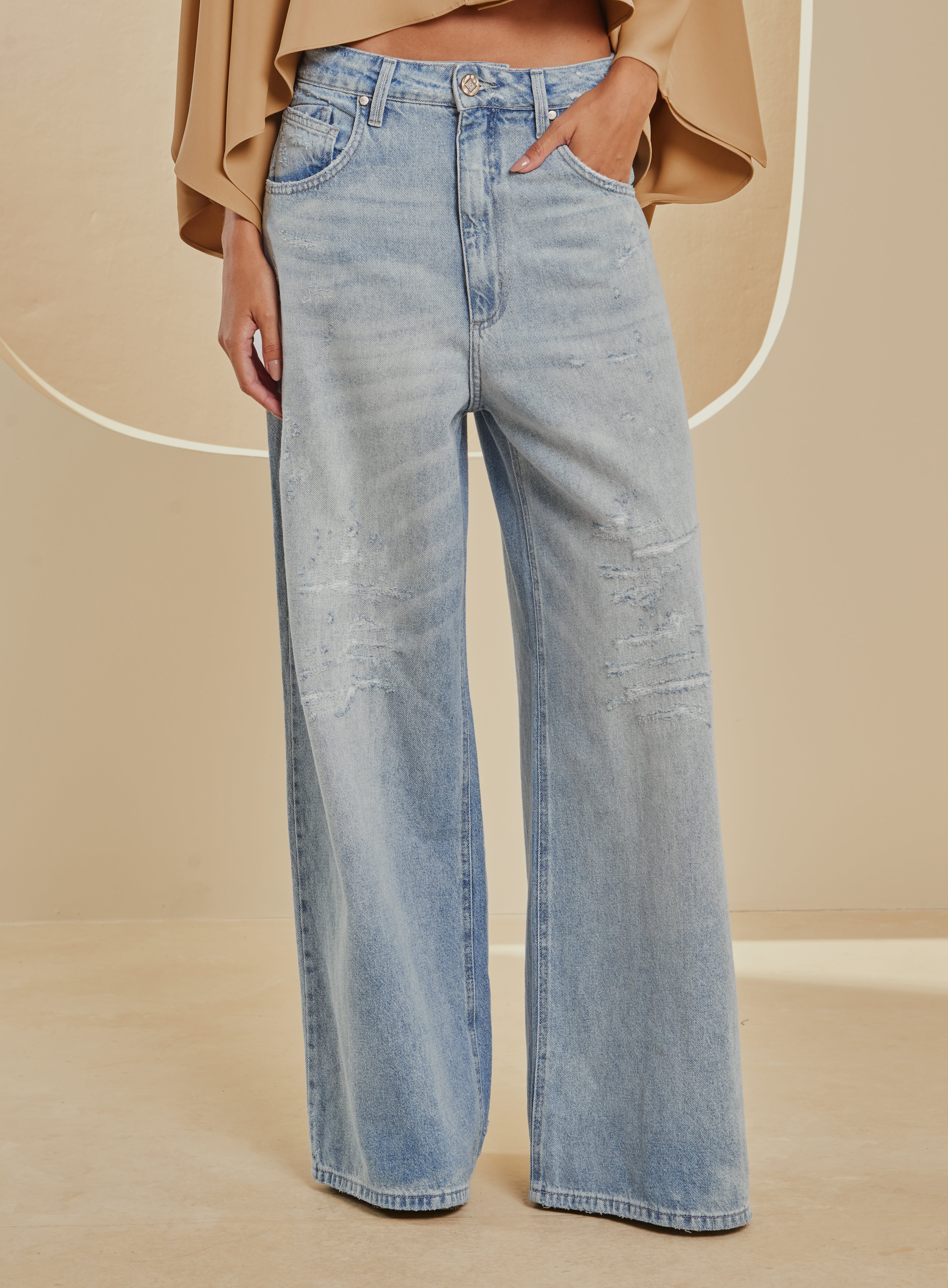 CALÇA JEANS BAGGY 38 INDIGO