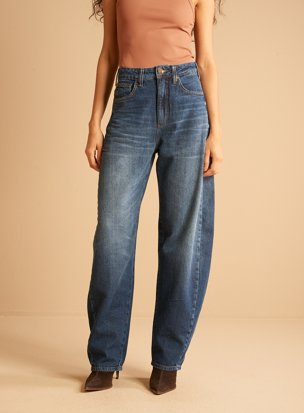 CALÇA JEANS BARREL 40 INDIGO