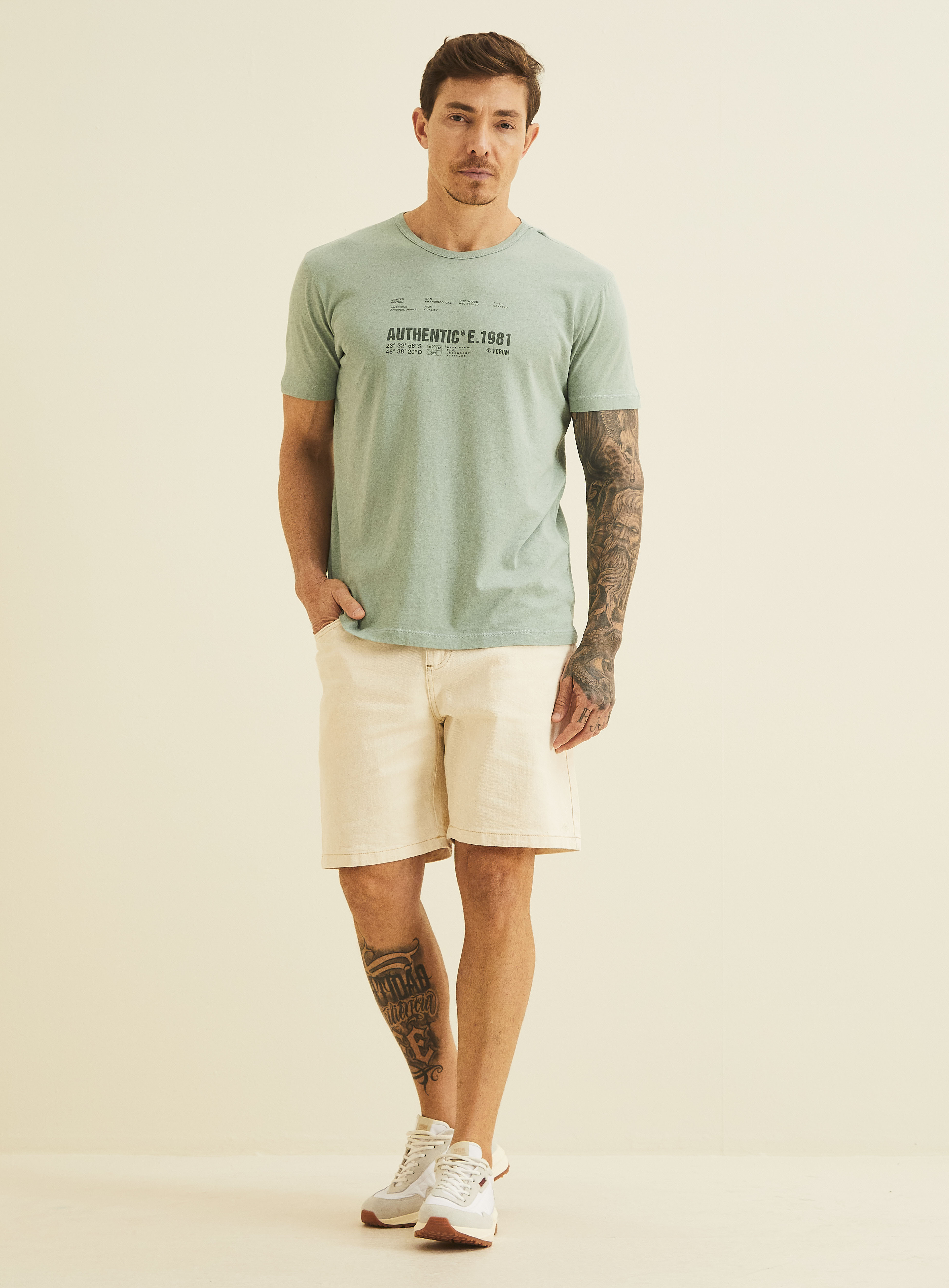 CAMISETA LINHO G VERDE