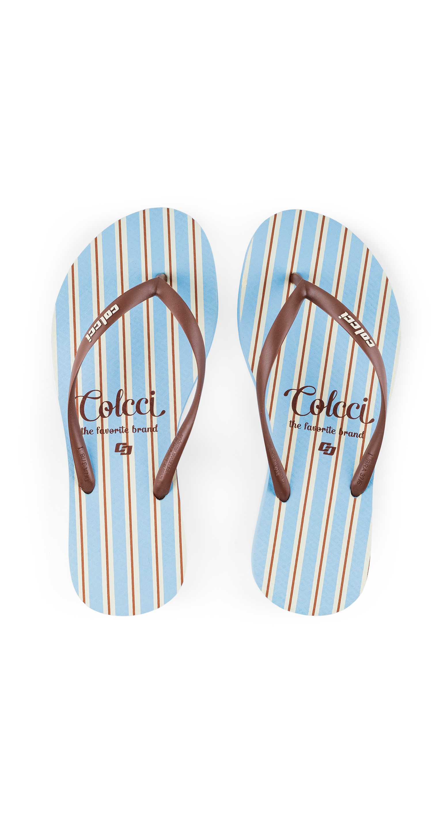 CHINELO COLCCI FEMININO LISTRAS 33-34 AZUL TRANQUI