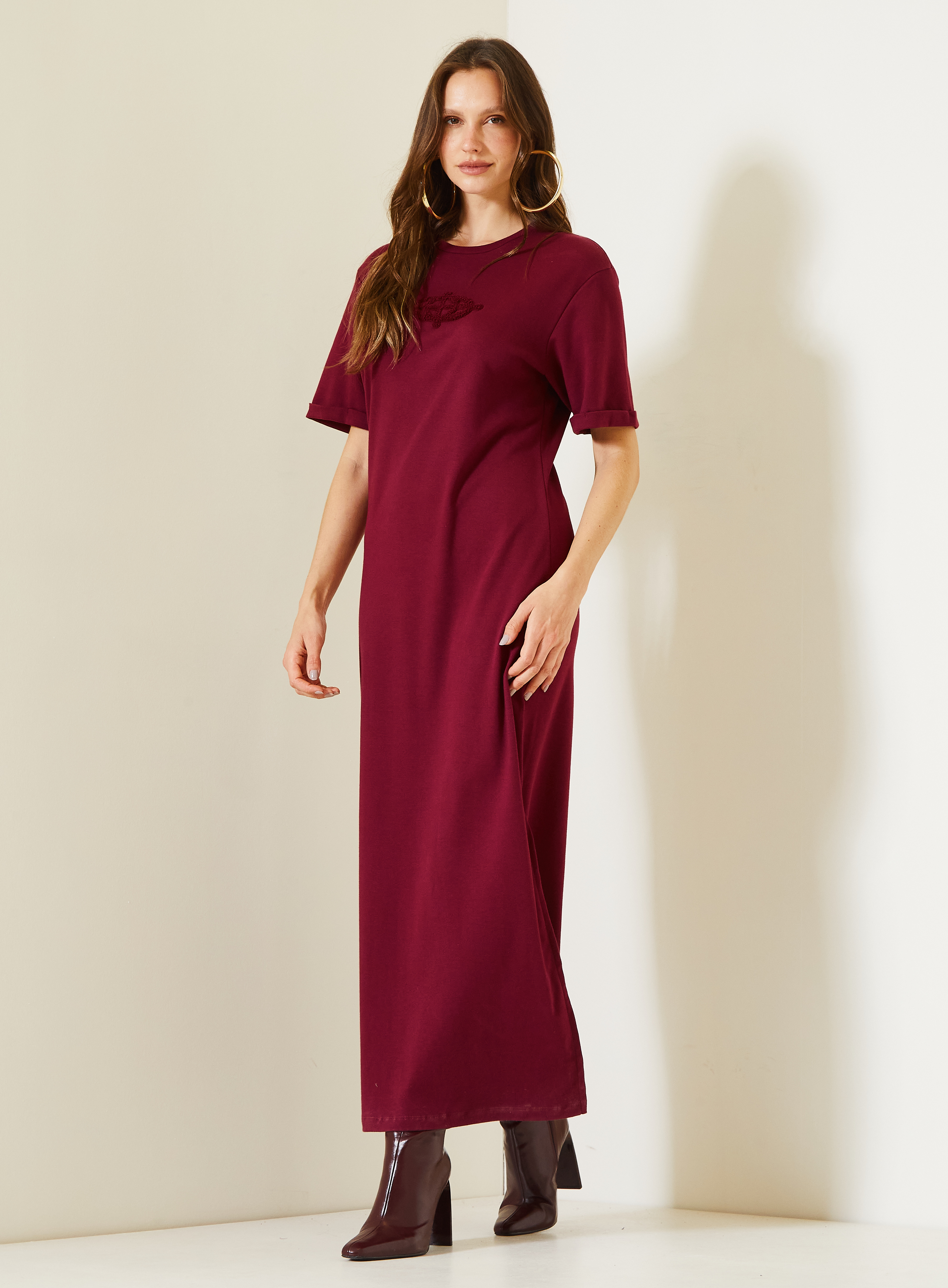 VESTIDO BORDADO M PRETO