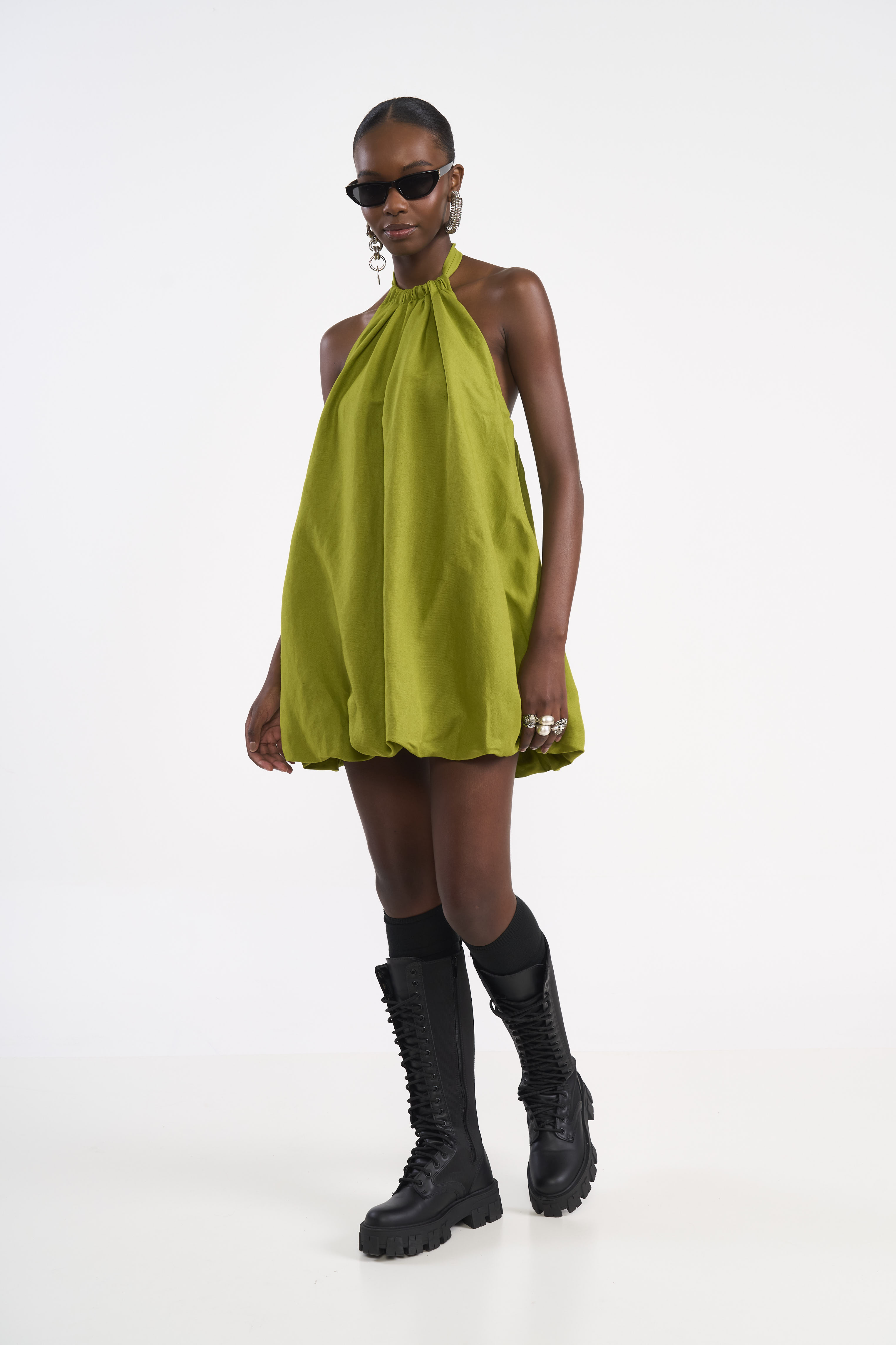 VESTIDO LINHO P VERDE BOOK