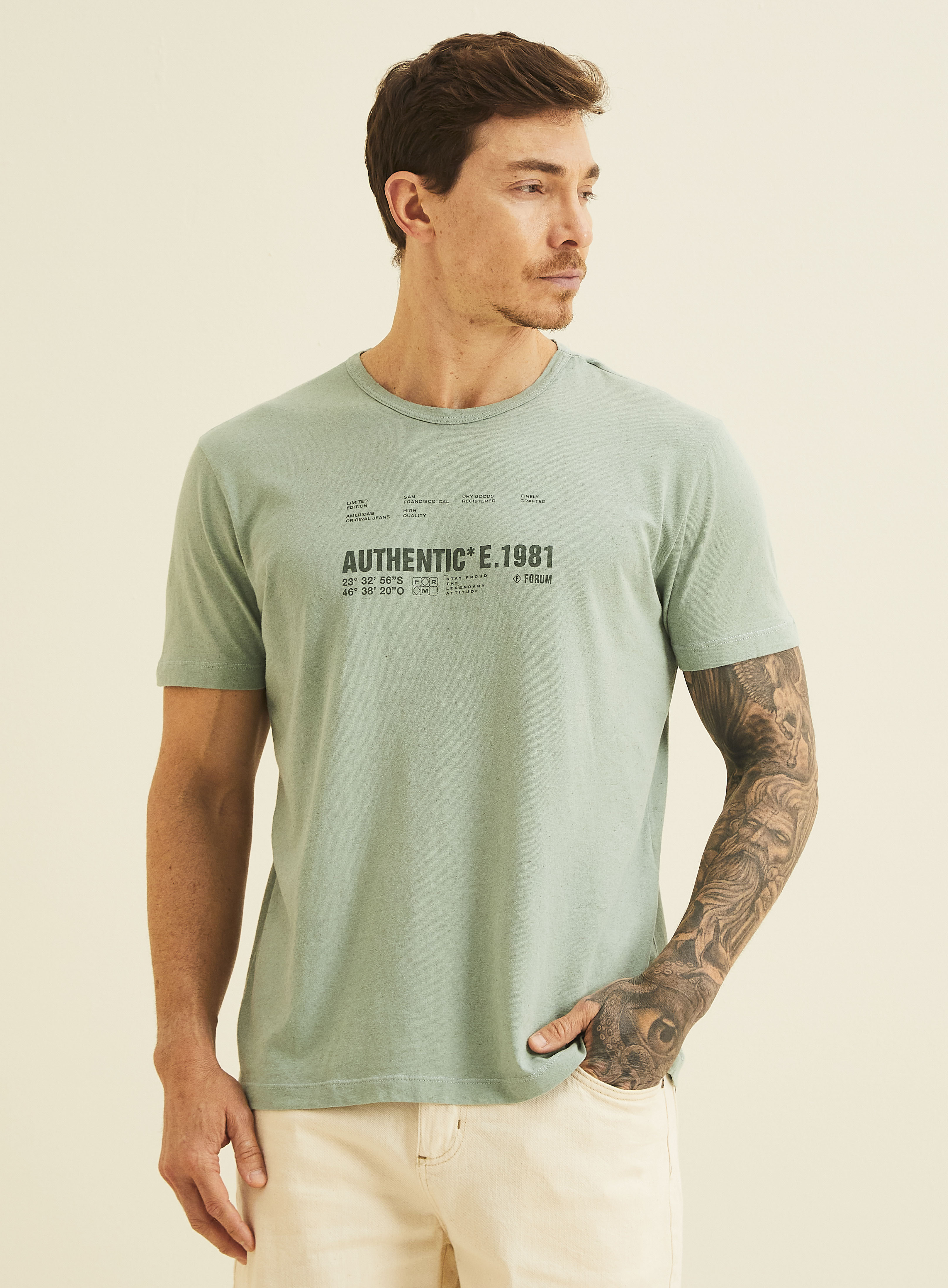 CAMISETA LINHO G VERDE