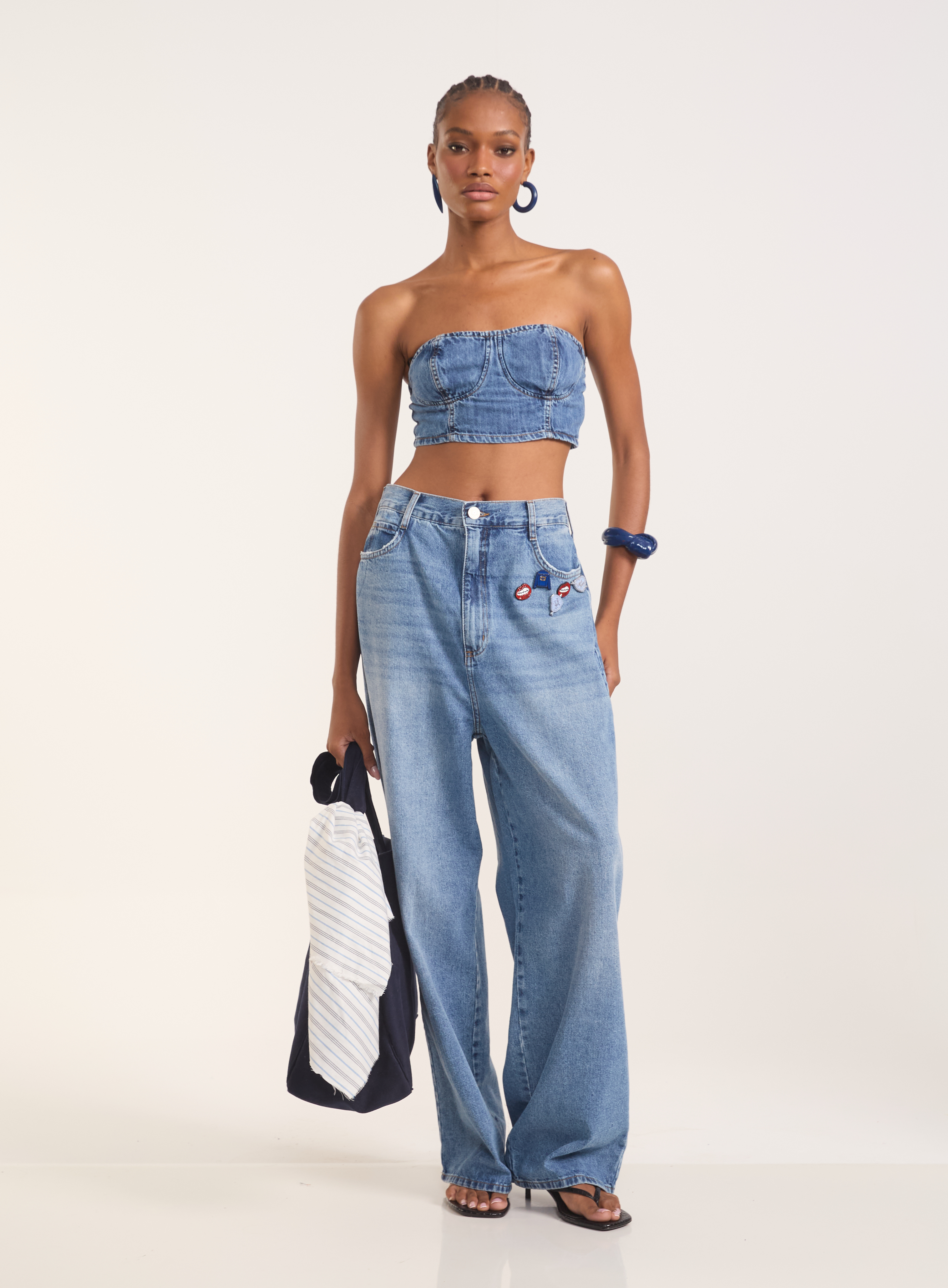 TOP JEANS M INDIGO