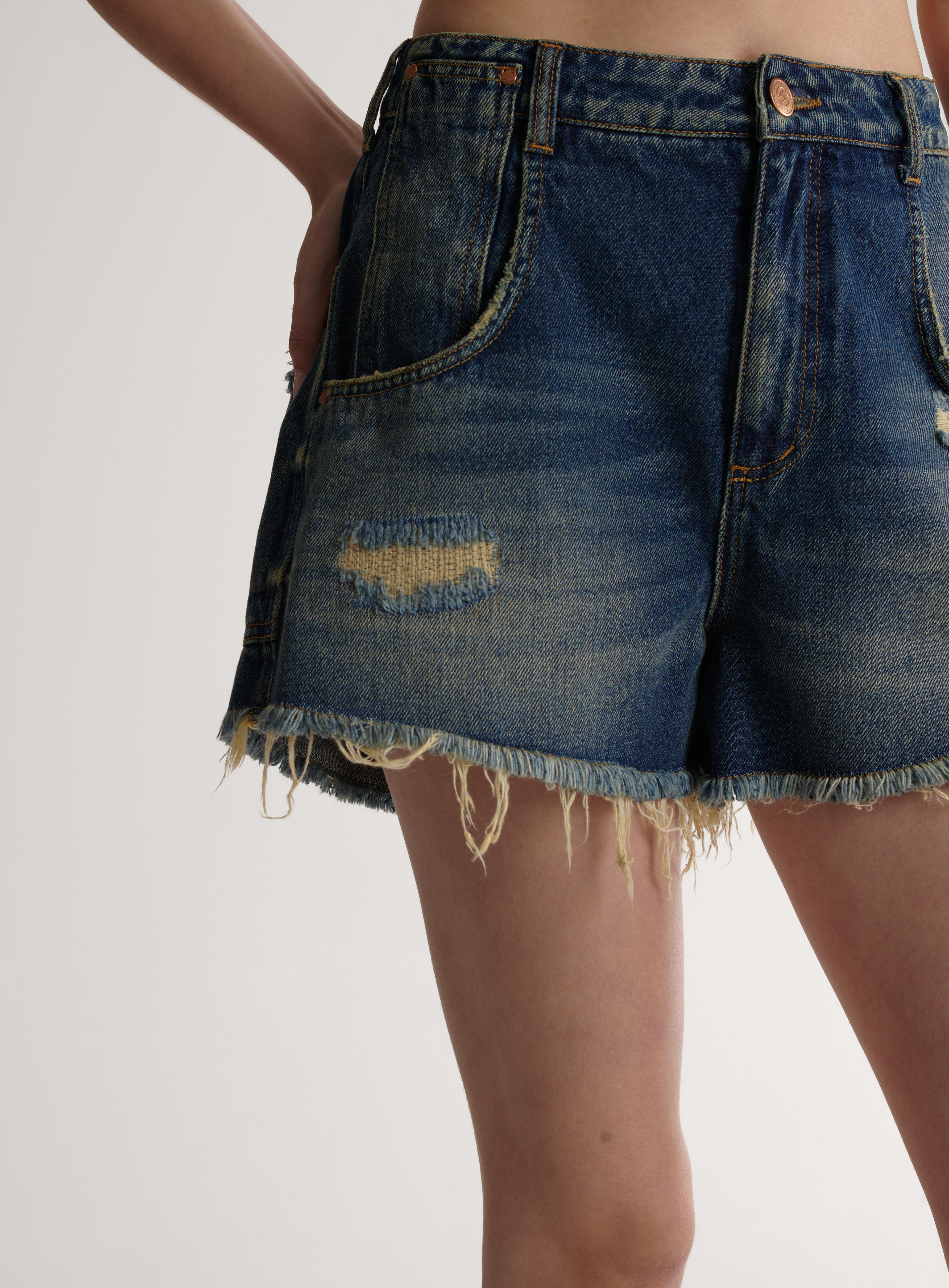 SHORT JEANS BRUNA LOW 34 INDIGO