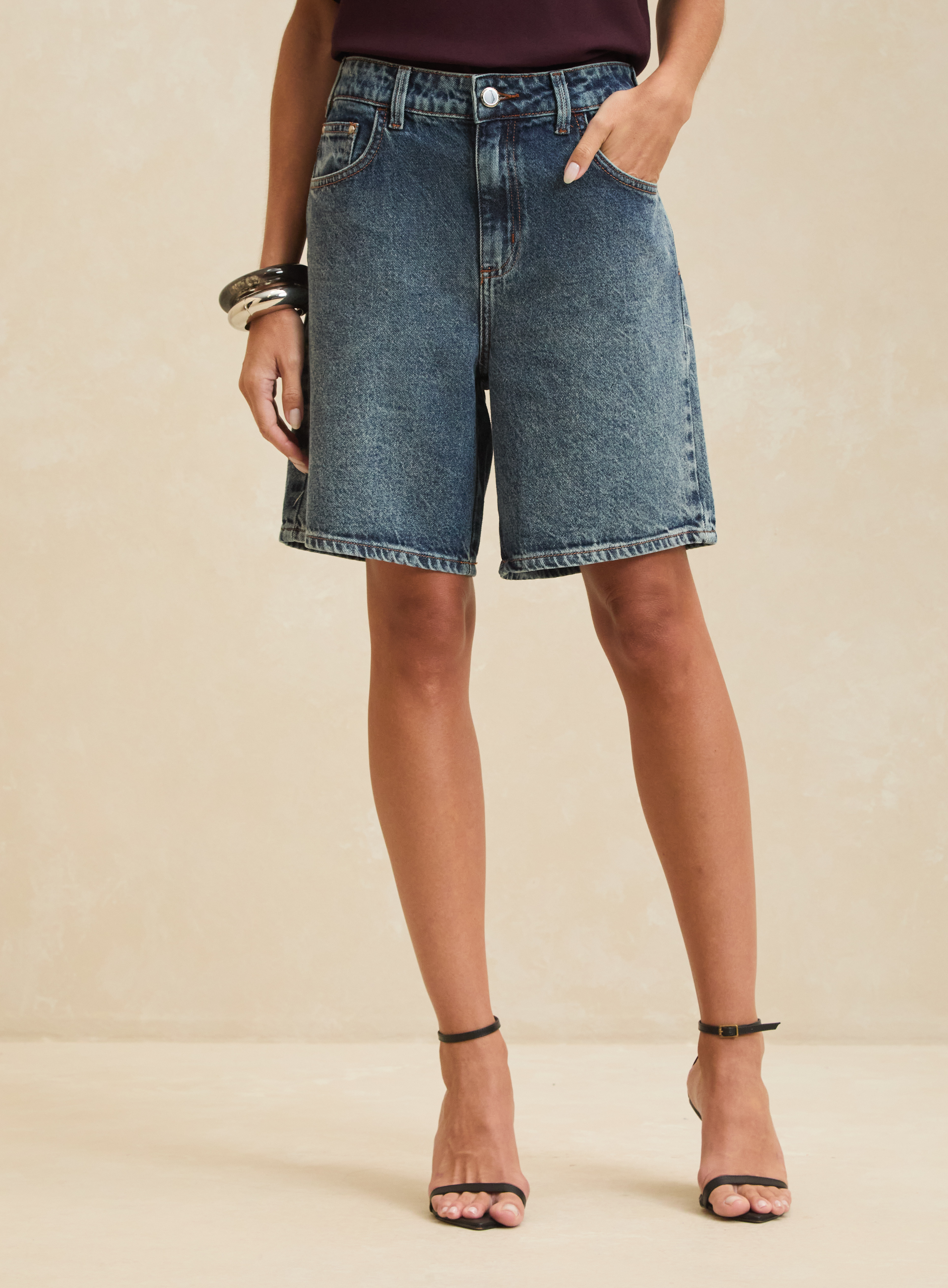 BERMUDA JEANS RAQUEL 36 INDIGO