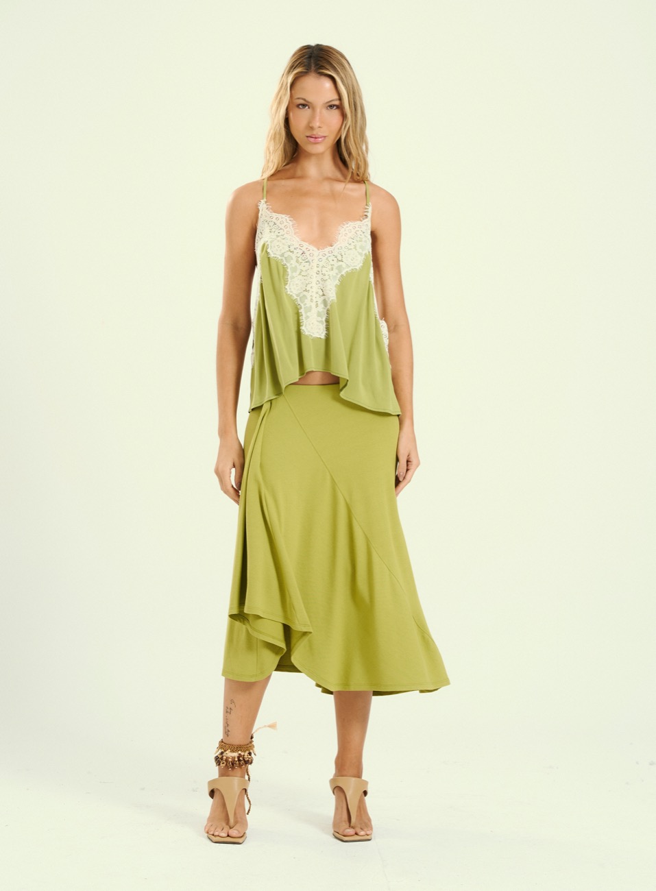 BLUSA OPEN GG VERDE LEMON GRA