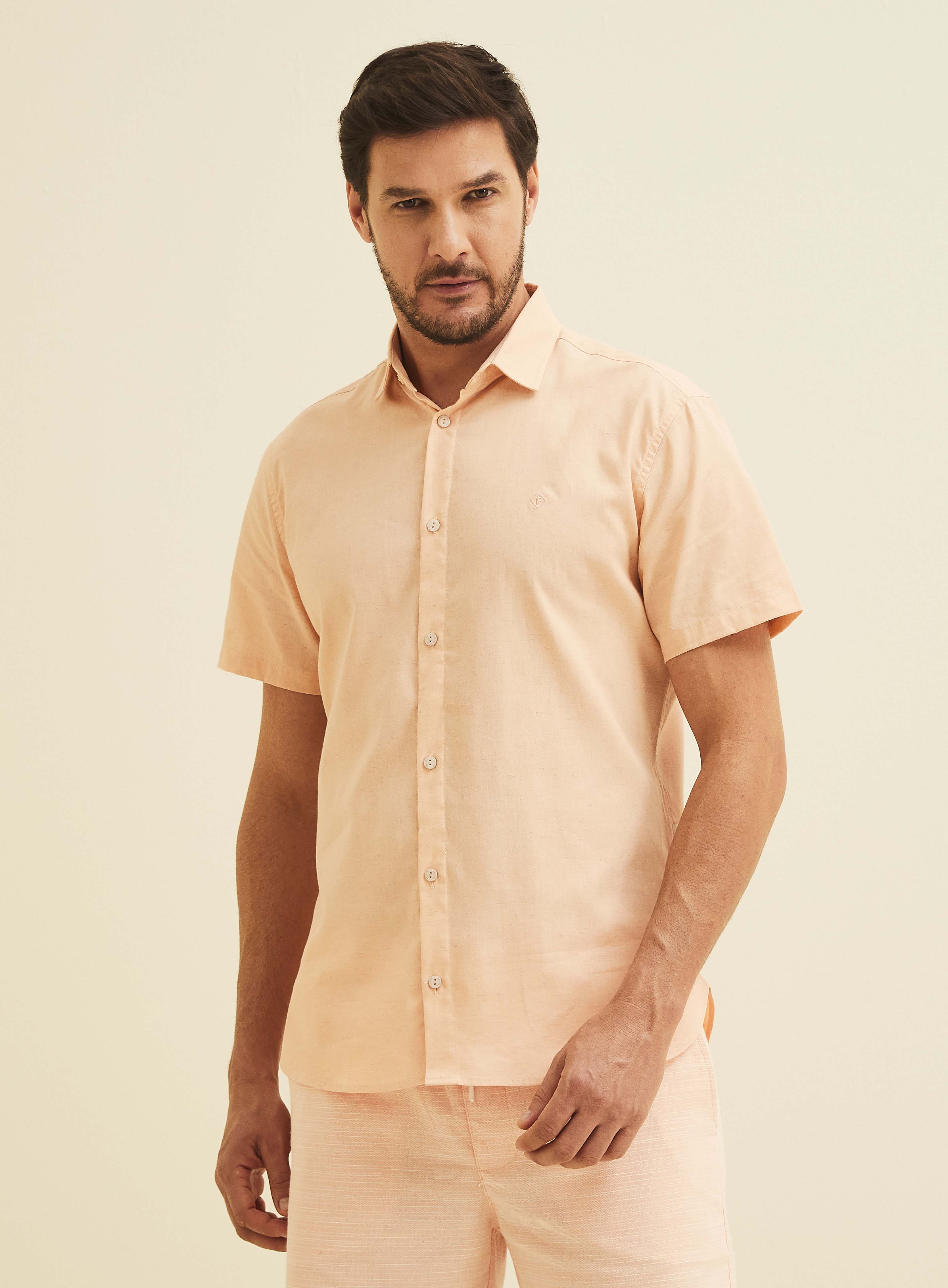 CAMISA LINHO ST BARTHS GG ROSA CANDY PEACH