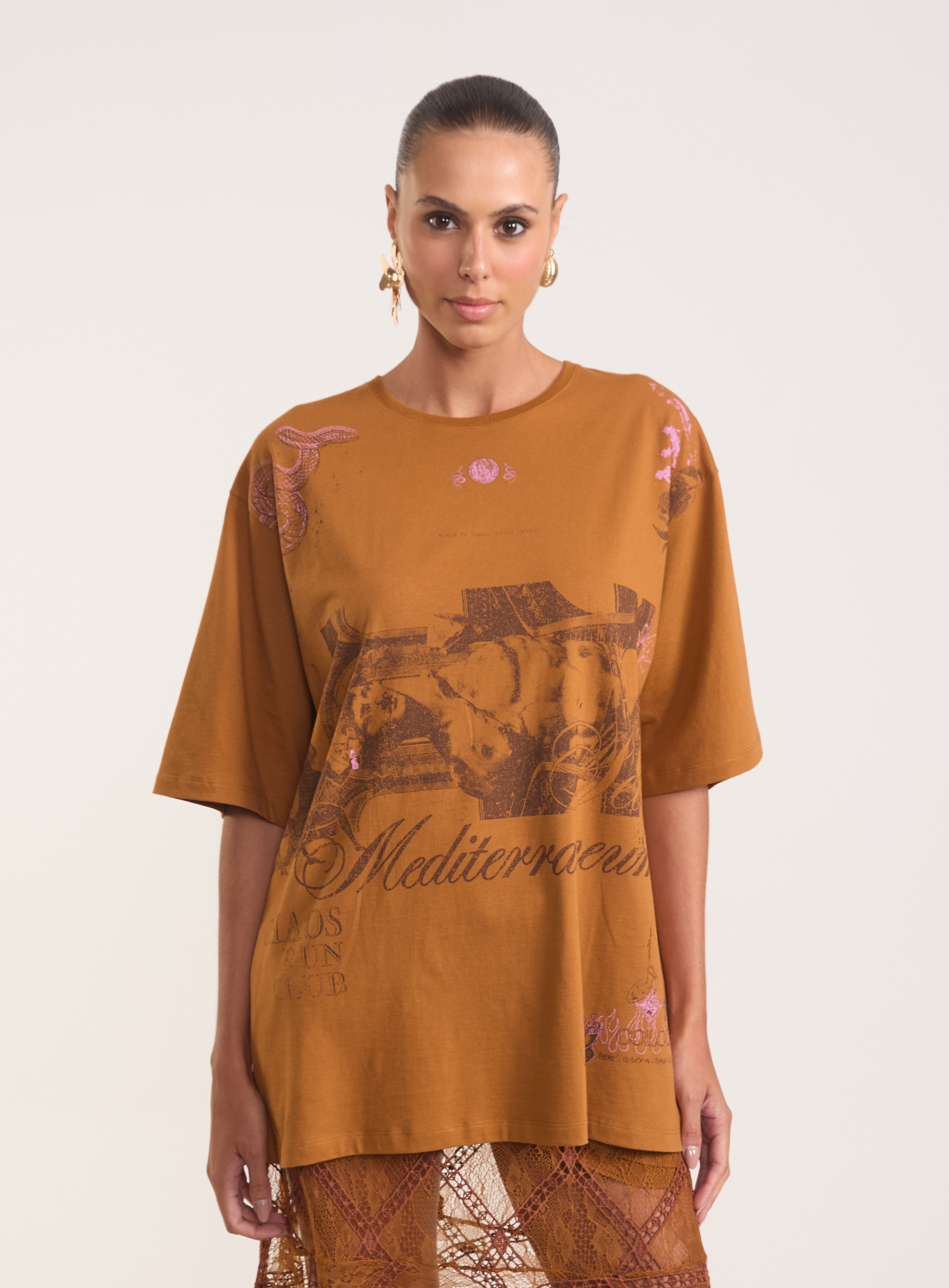 CAMISETA COLCCI P MARROM DROME