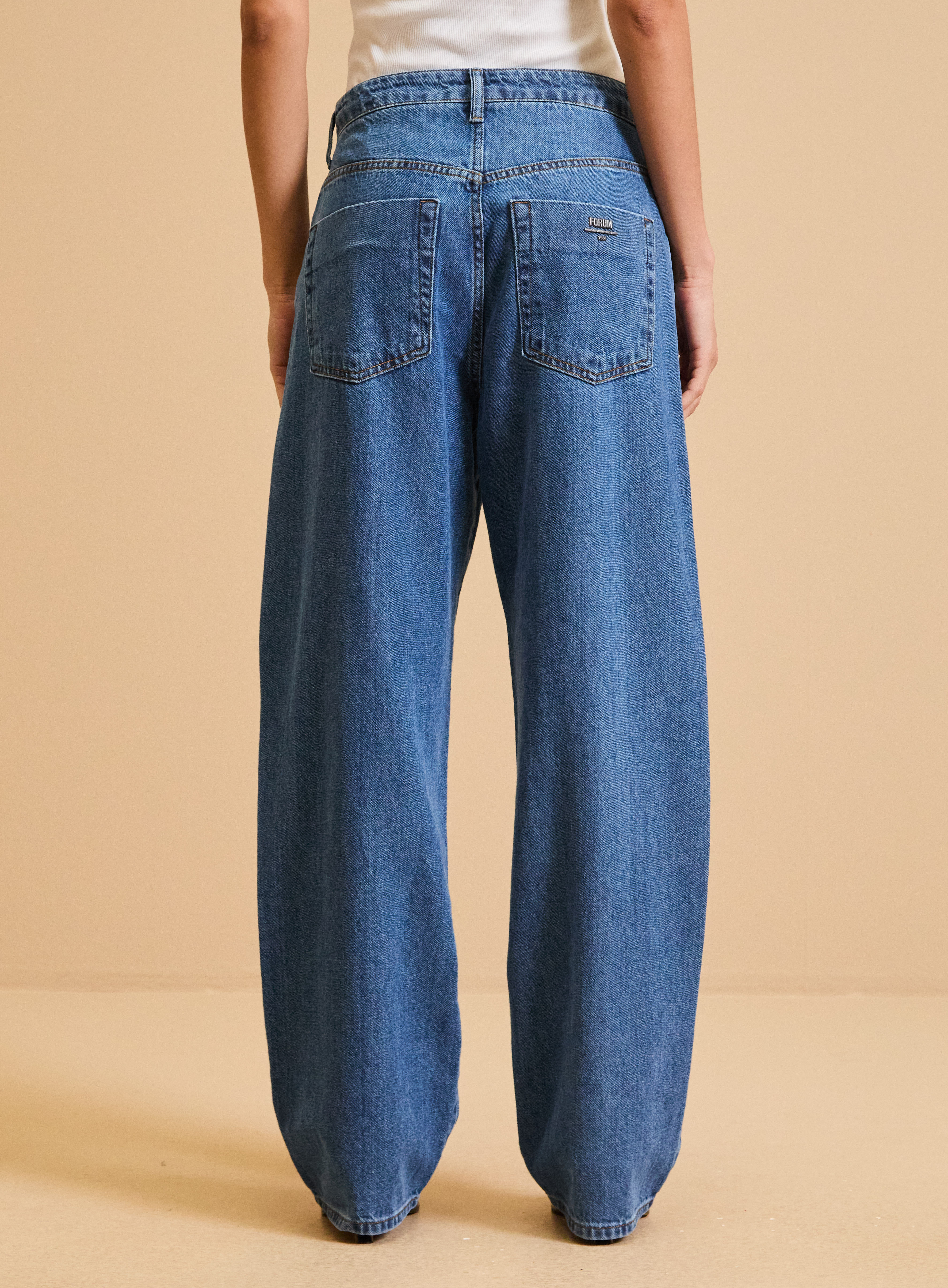 CALÇA JEANS OVERSIZE 36 INDIGO