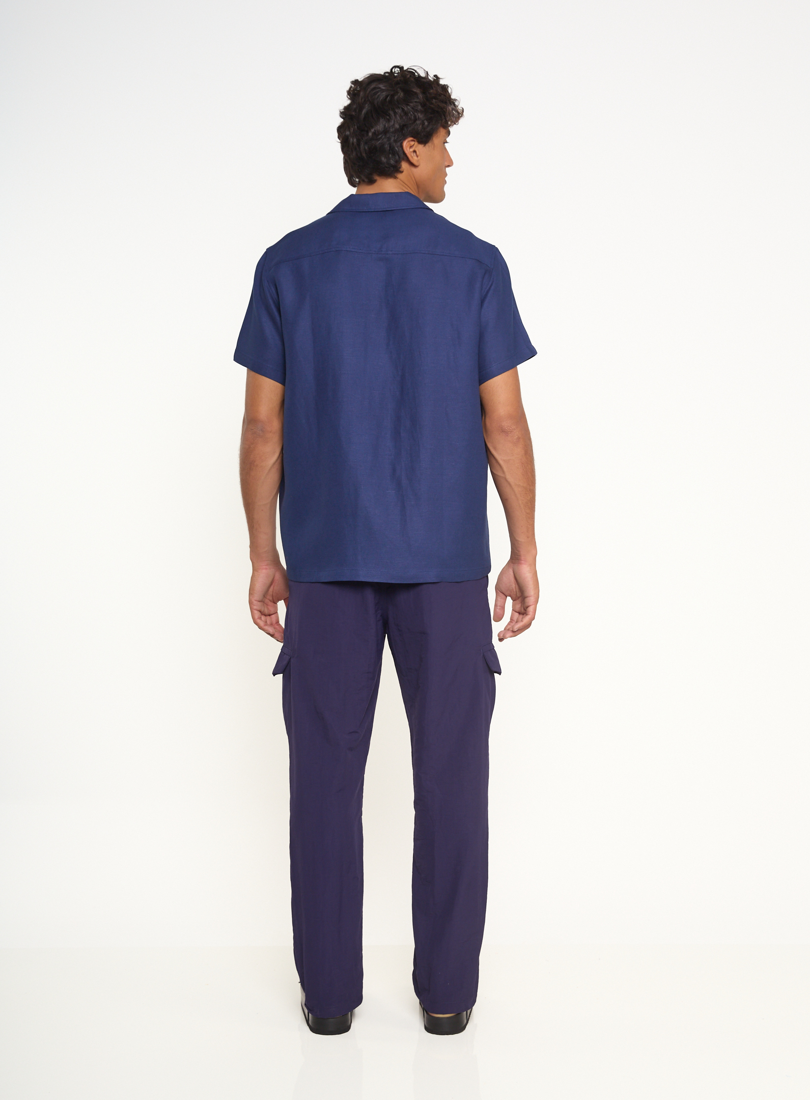 CAMISA LINHO BOX G AZUL DARKNESS