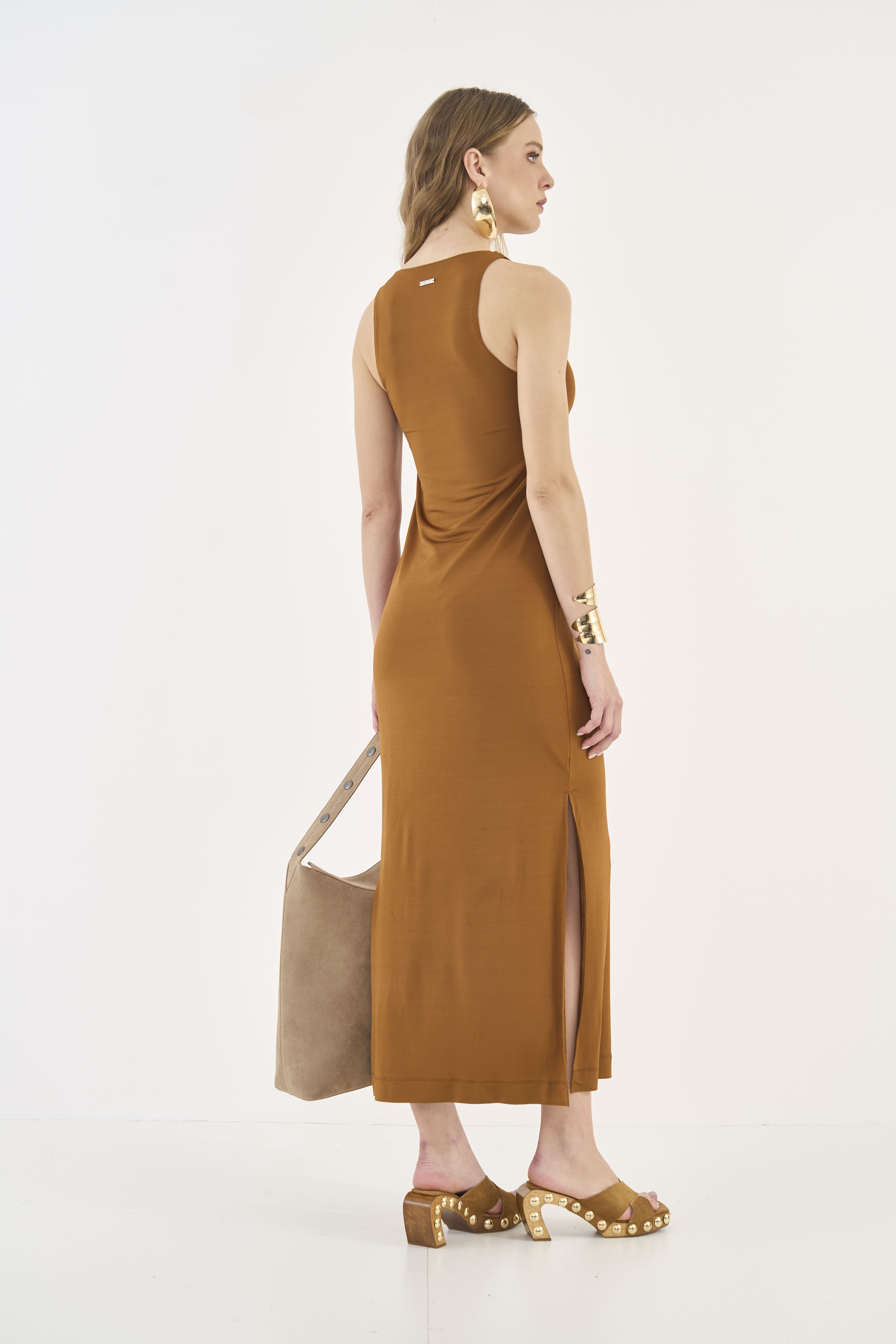 VESTIDO COLCCI M MARROM DROME