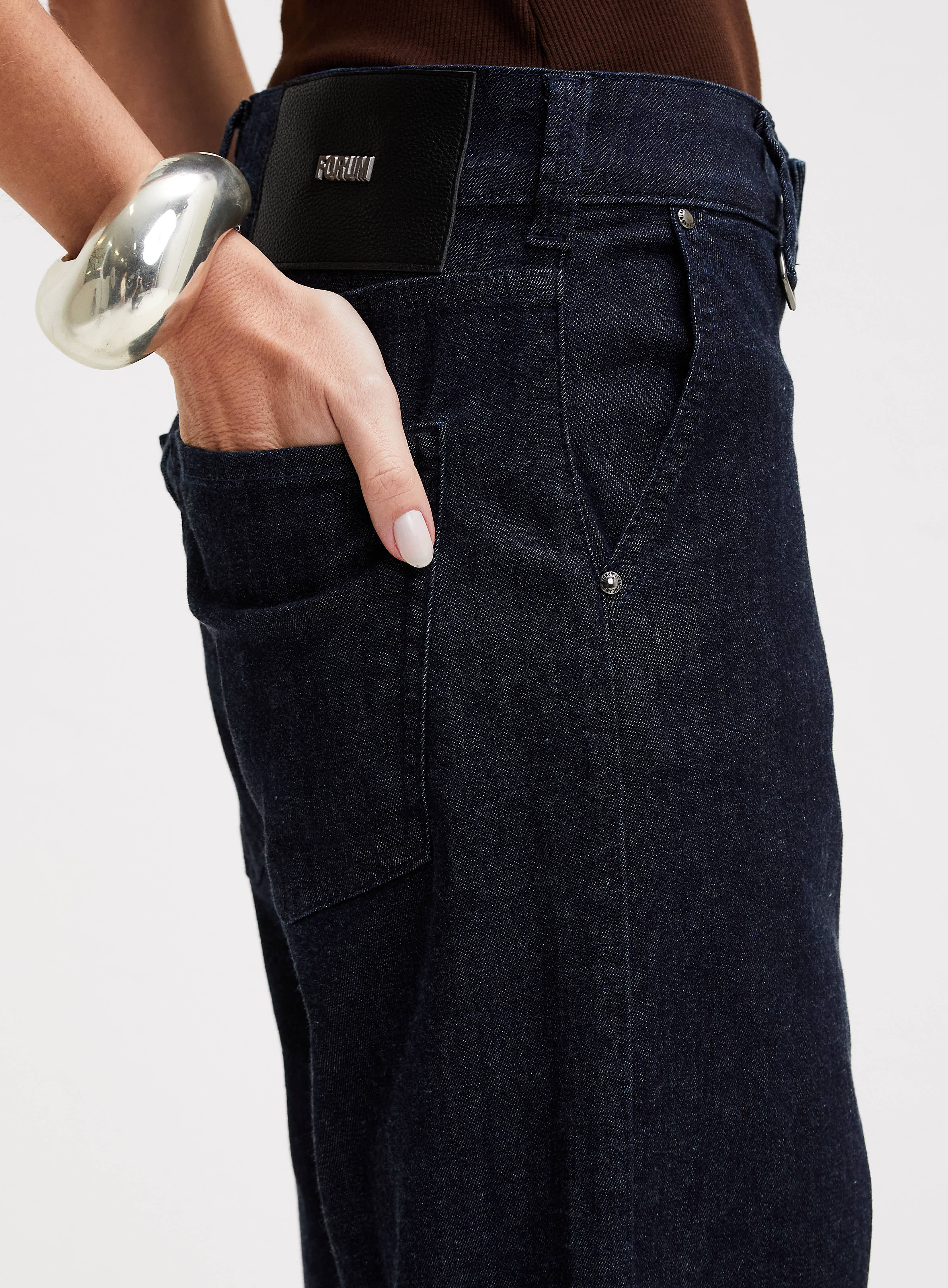 CALÇA JEANS RAQUEL WIDE LEG 42 INDIGO