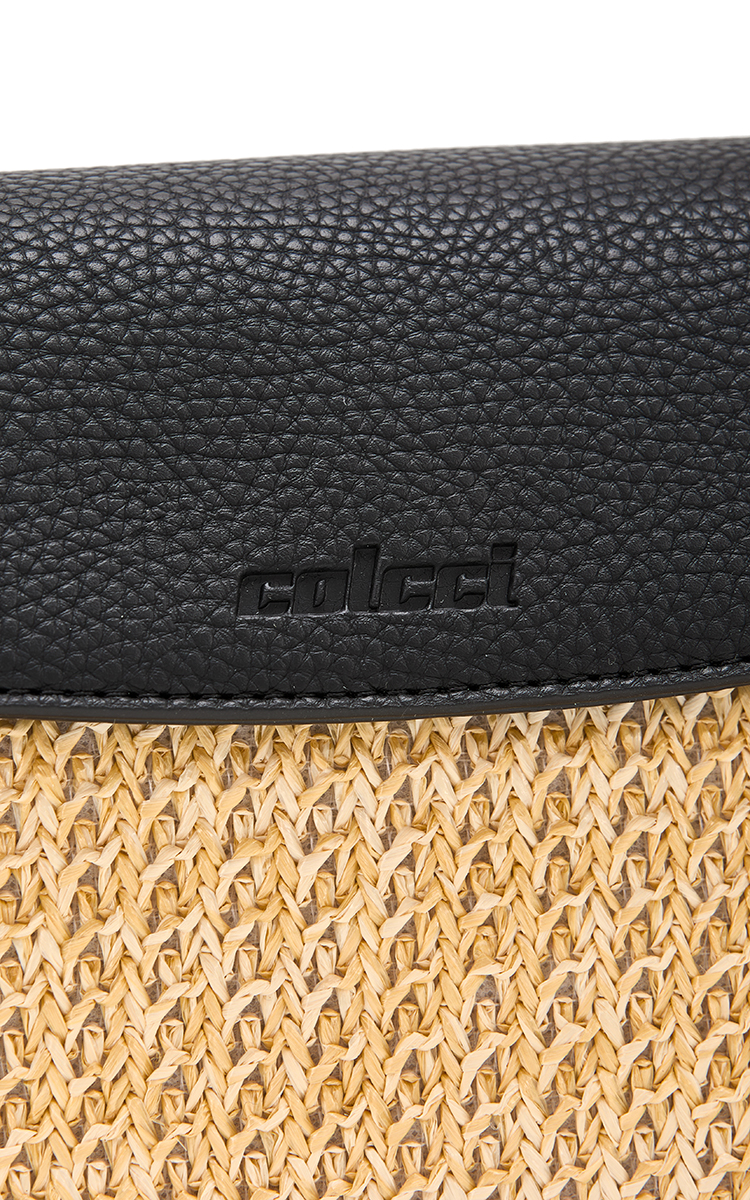 BOLSA COLCCI FEM SHOULDER PALHA U NATURAL