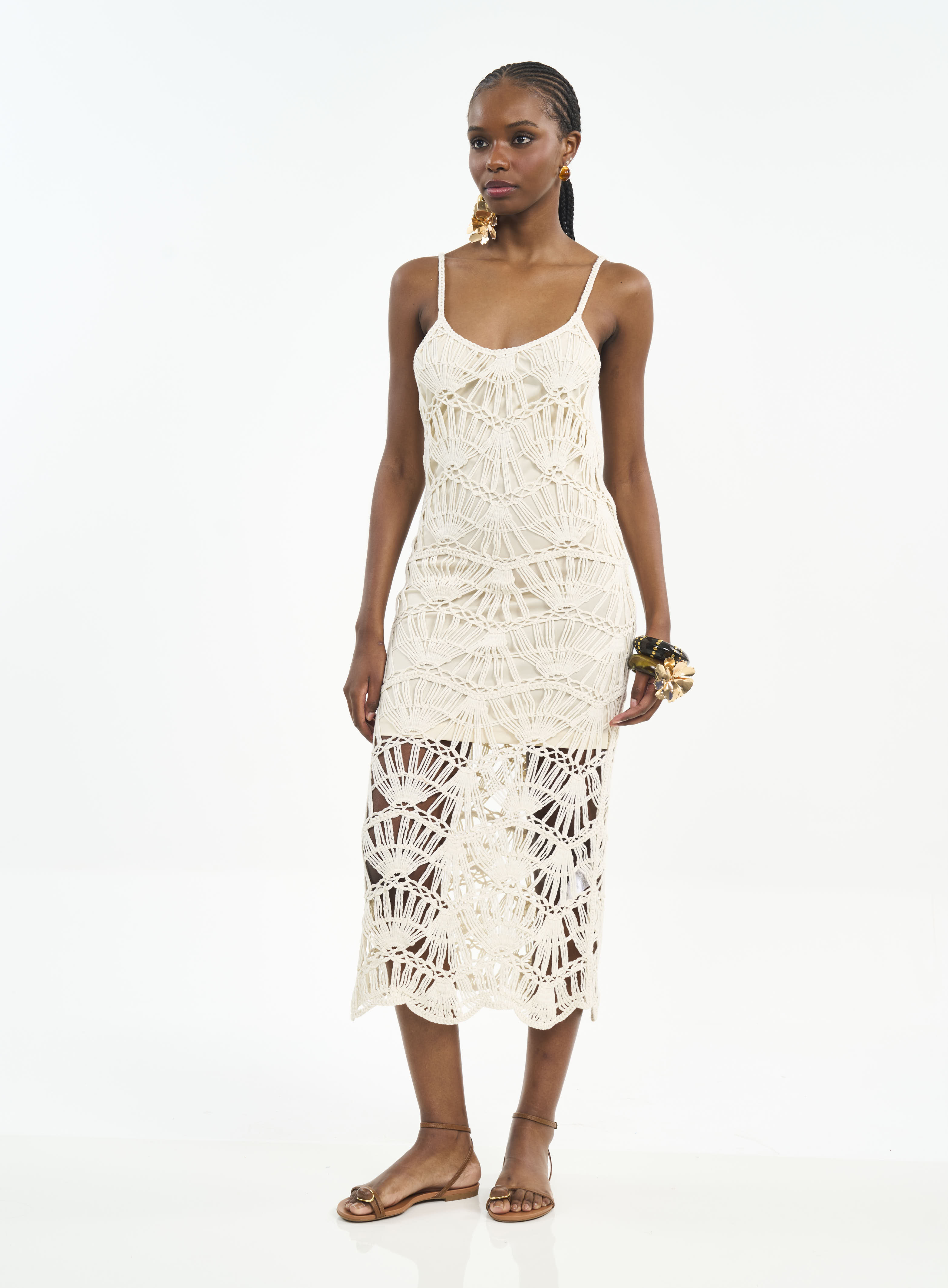VESTIDO TRICO M BEGE AFFOGATO