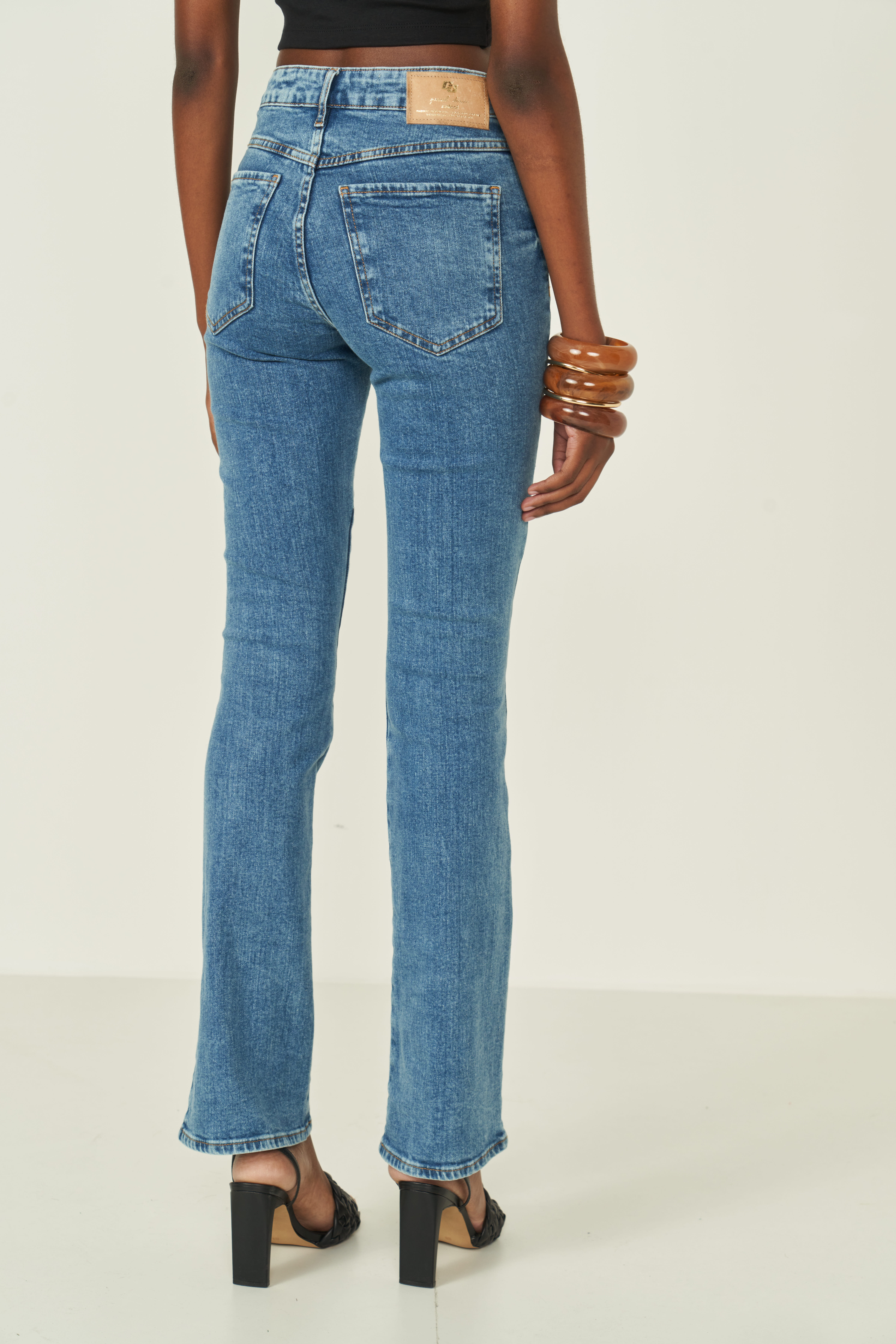 CALÇA JEANS BIA RETA 46 INDIGO
