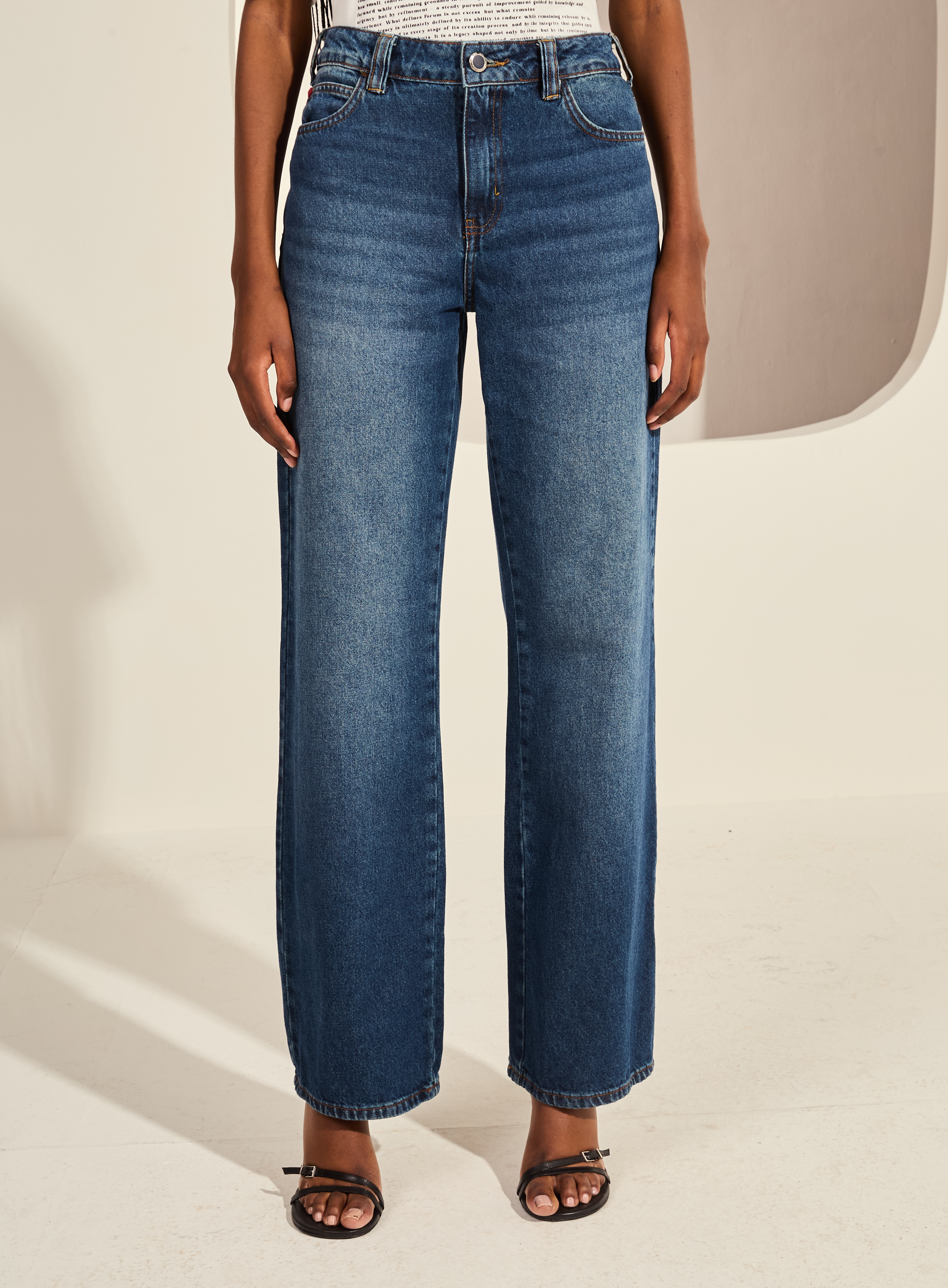 CALÇA JEANS RAQUEL WIDE LEG 36 INDIGO