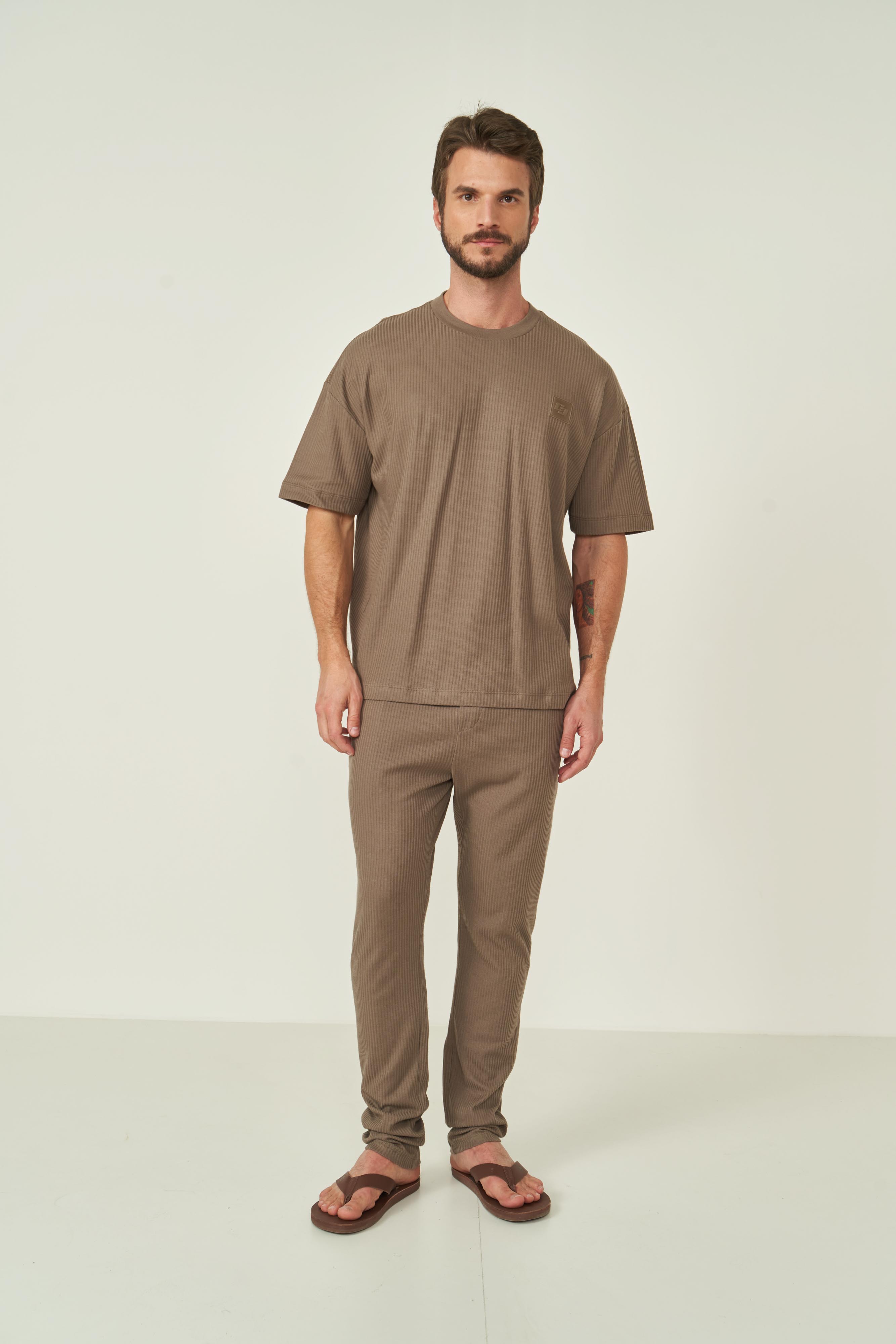 CAMISETA COLCCI G BEGE CINZAS