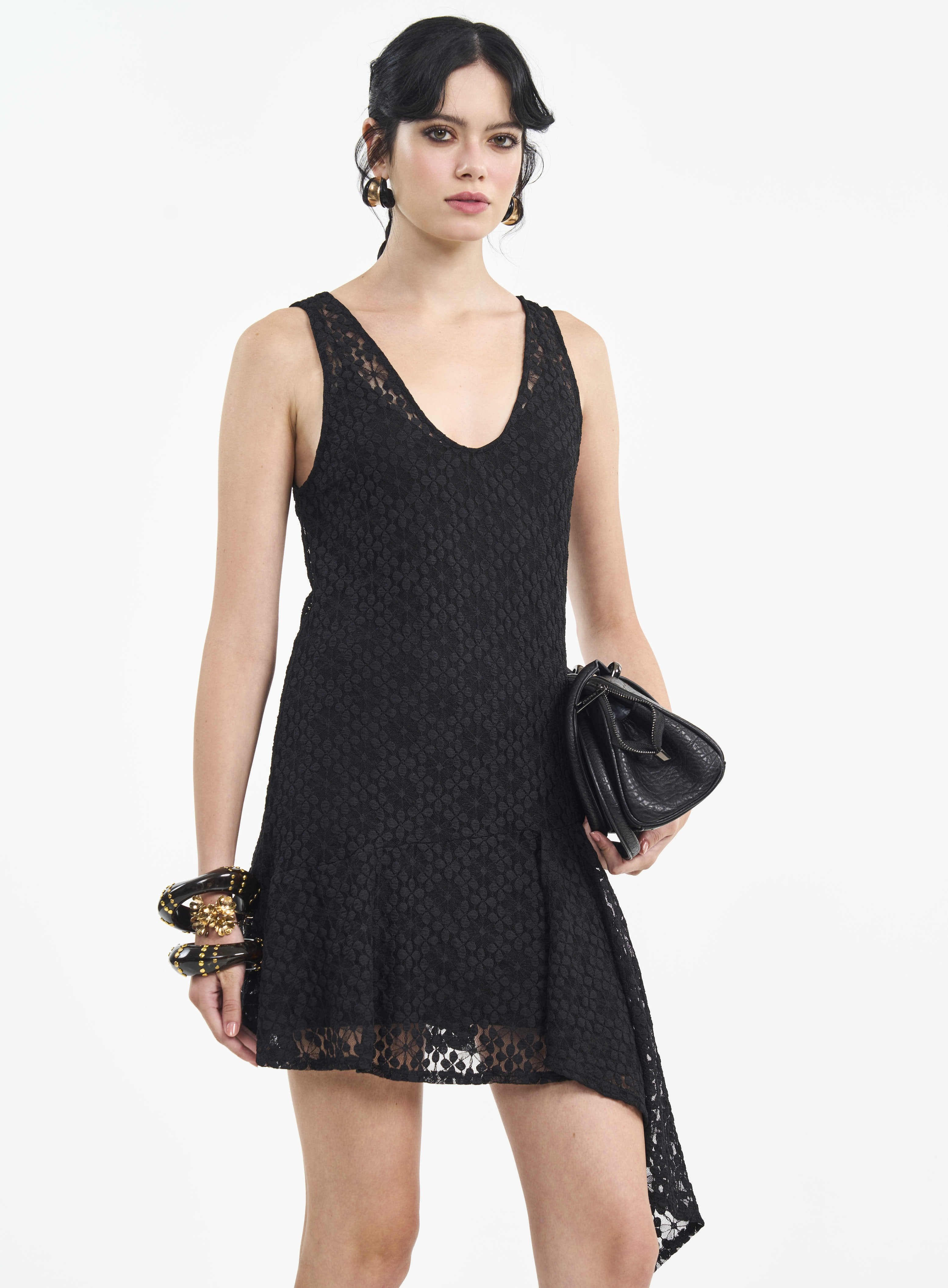 VESTIDO RENDA M PRETO