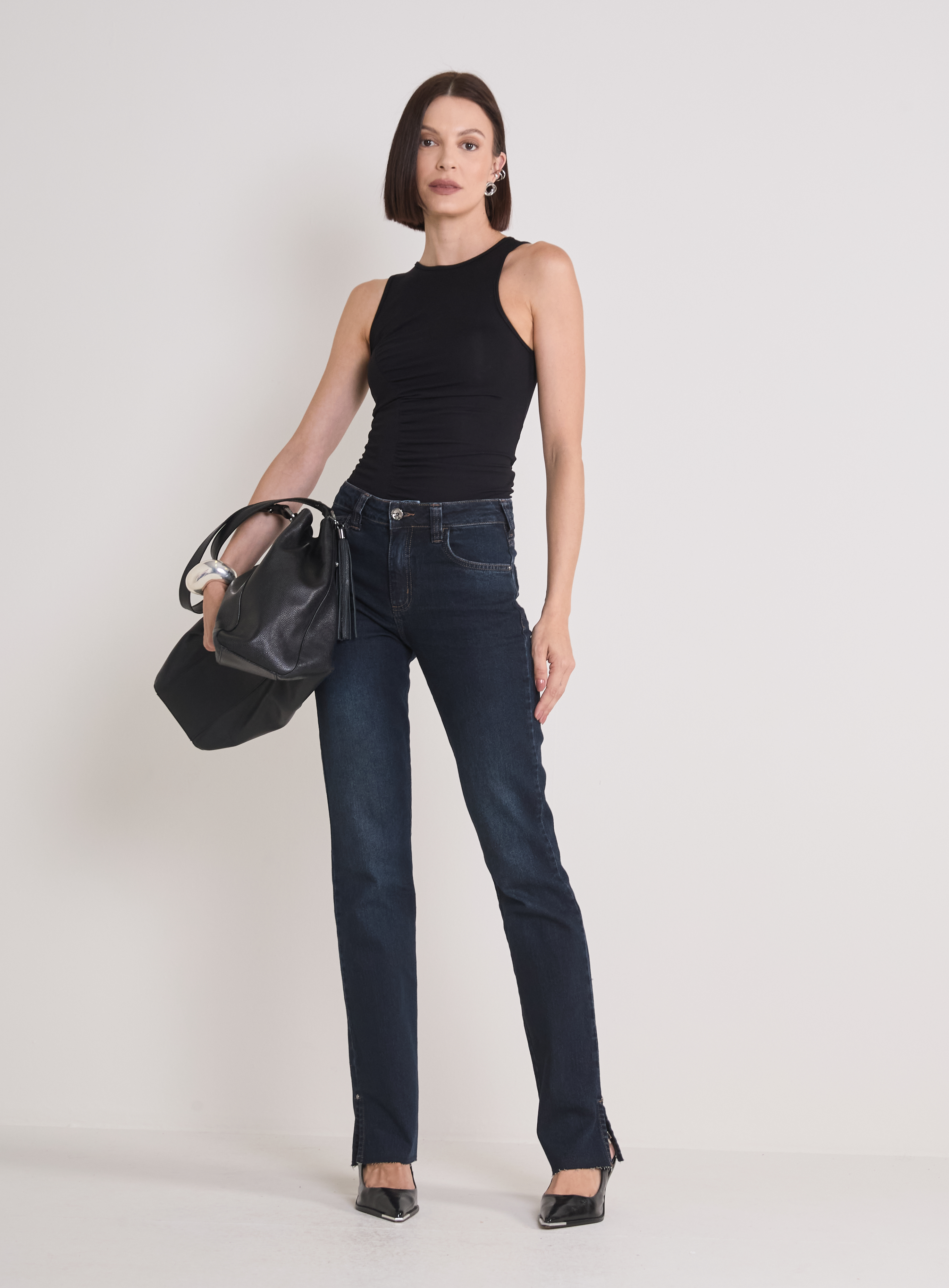 CALÇA JEANS MARISA 2 SLIM 44 INDIGO