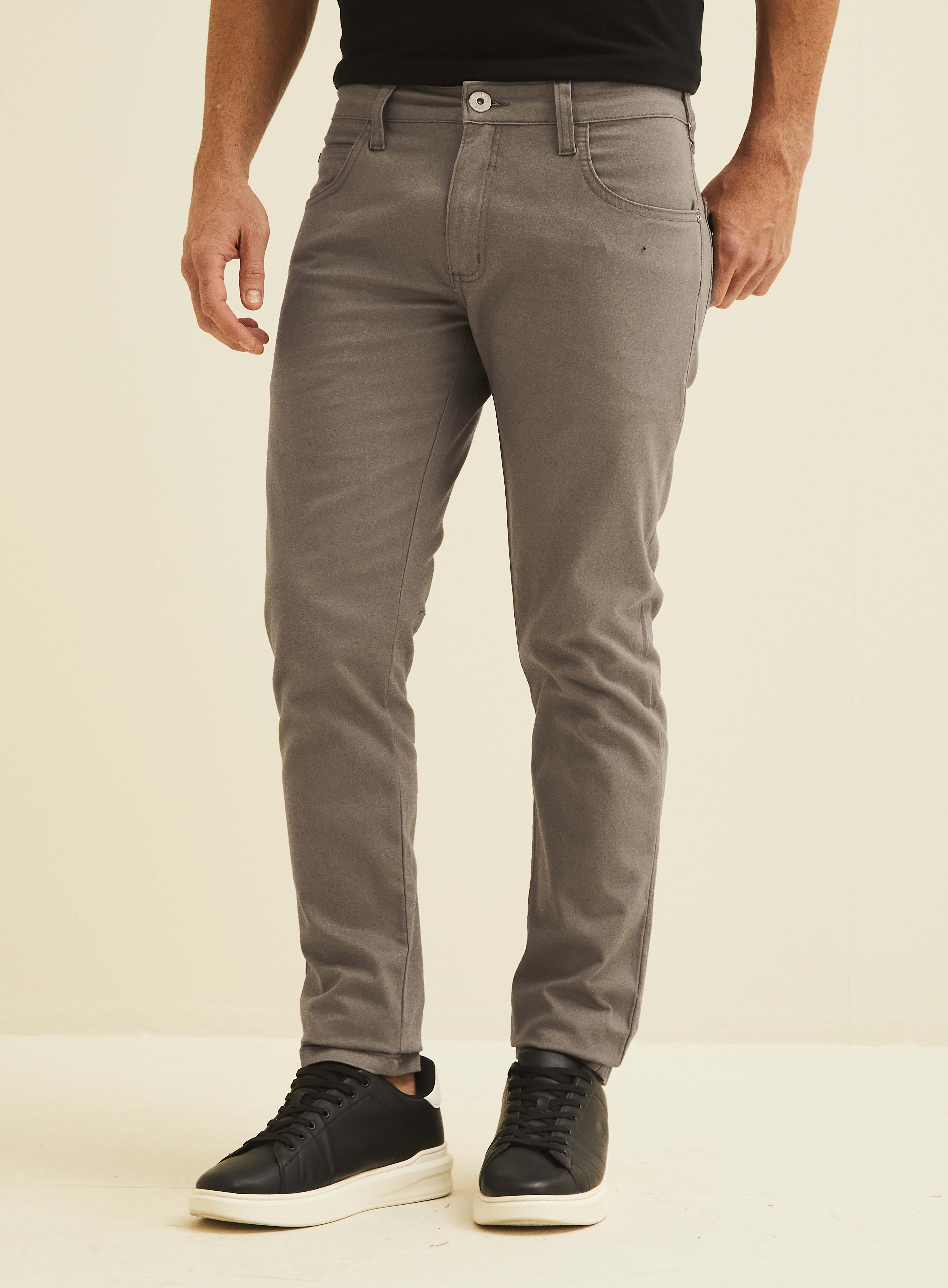 CALÇA SARJA IGOR SKINNY 42 MARROM WOLF