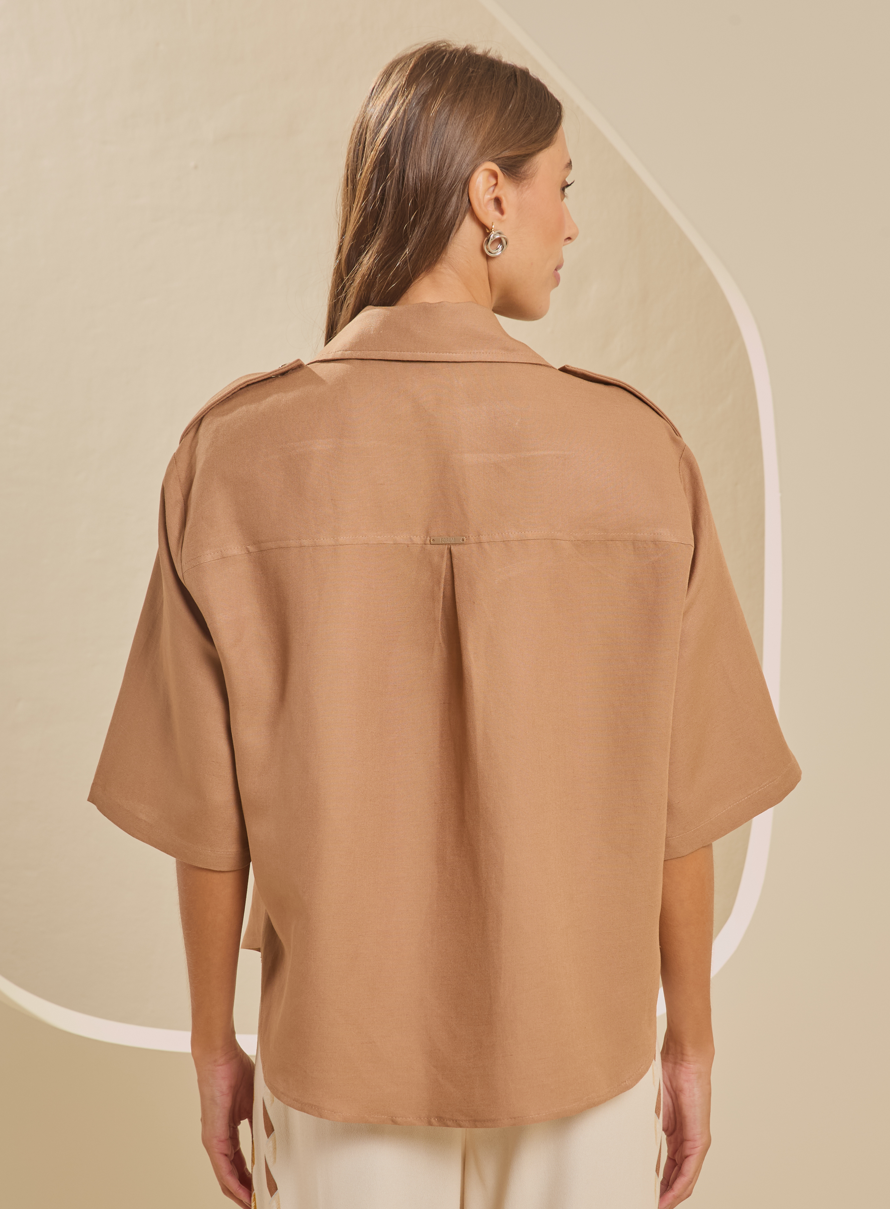 CAMISA LINHO G MARROM TIMUR