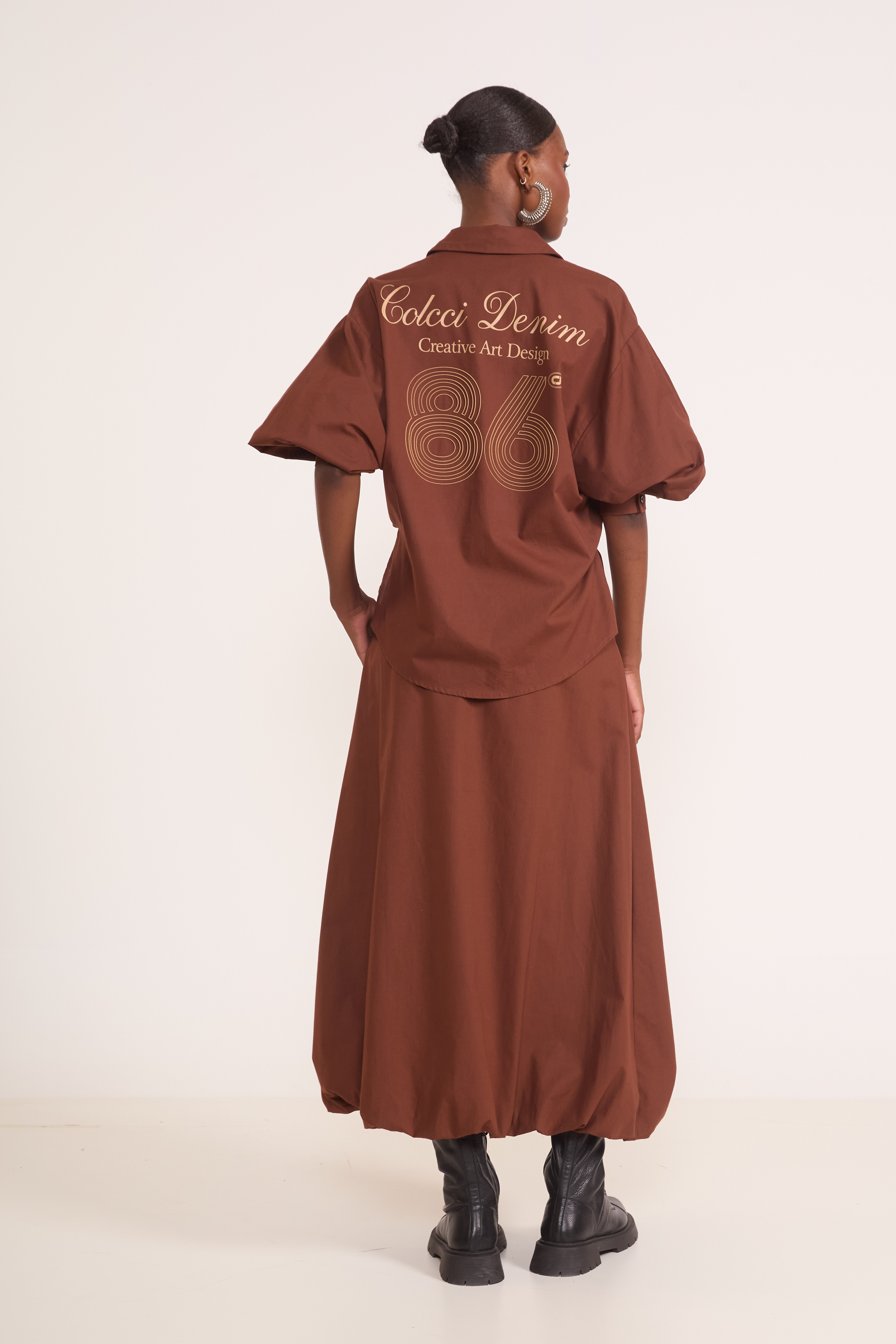 SAIA COLCCI JEANS M MARROM BEATEN BROWN