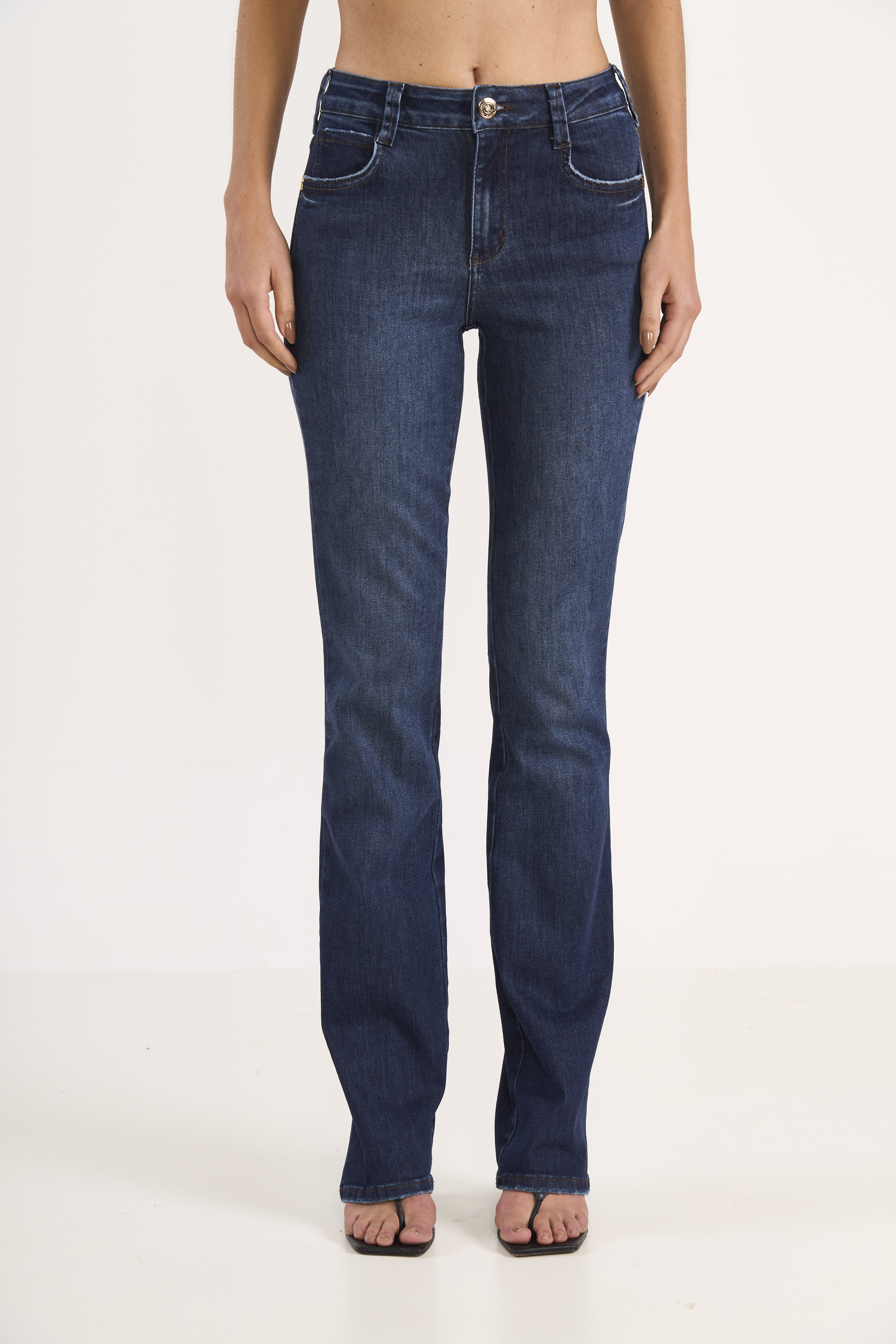 CALÇA JEANS BIA RETA 42 INDIGO