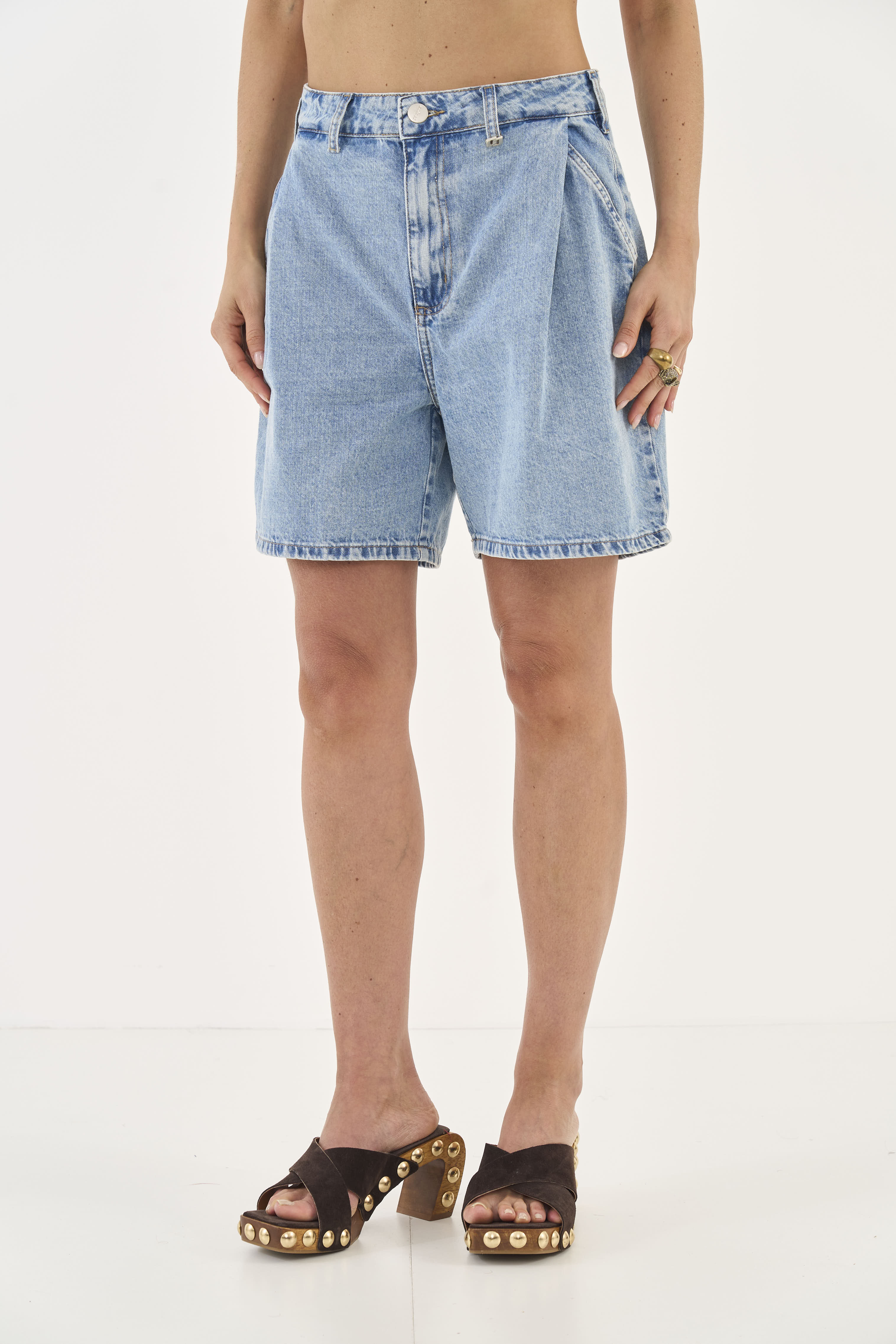 BERMUDA JEANS JOANA 38 INDIGO