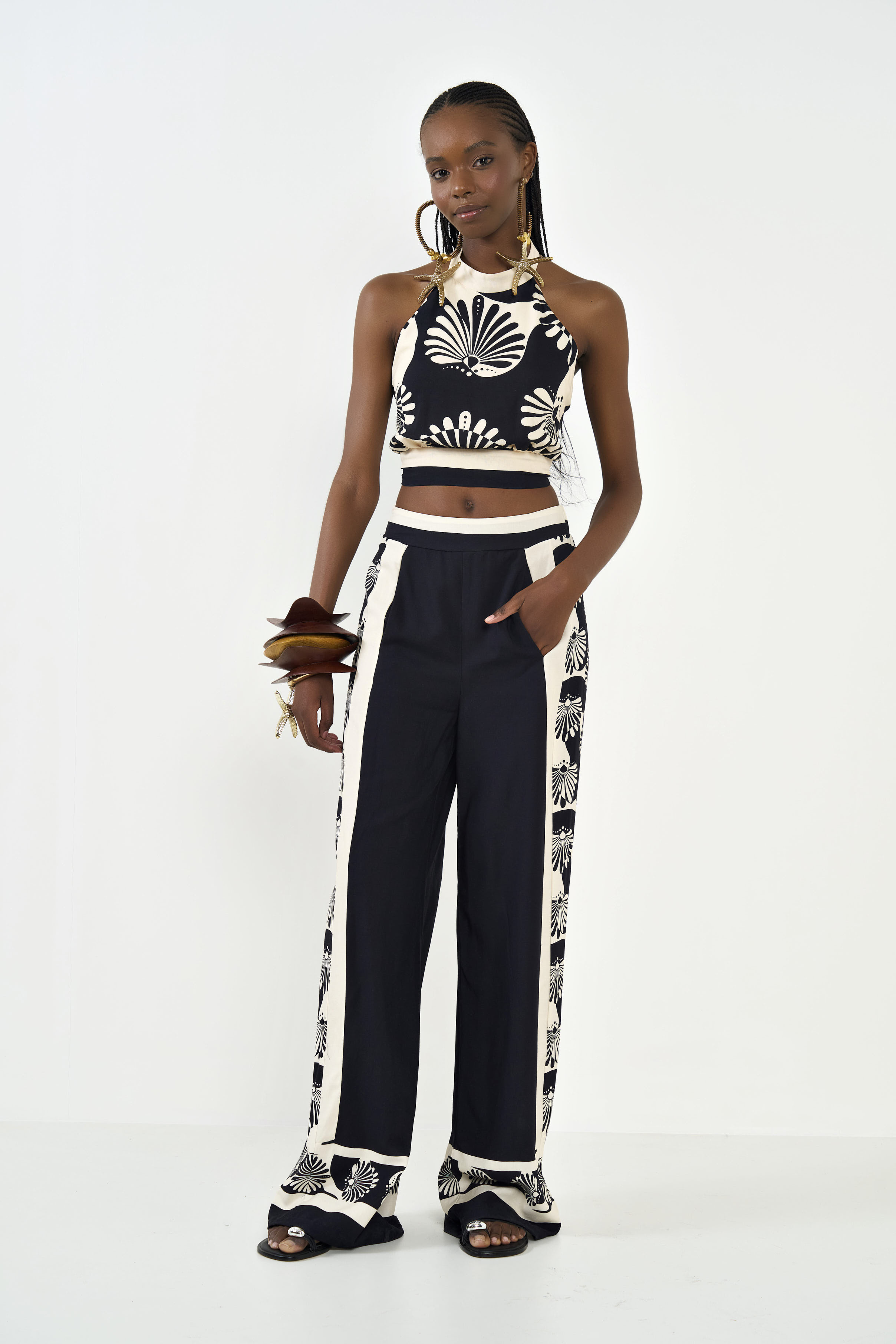 CALÇA ESTAMPADA G BLACK SHELL II