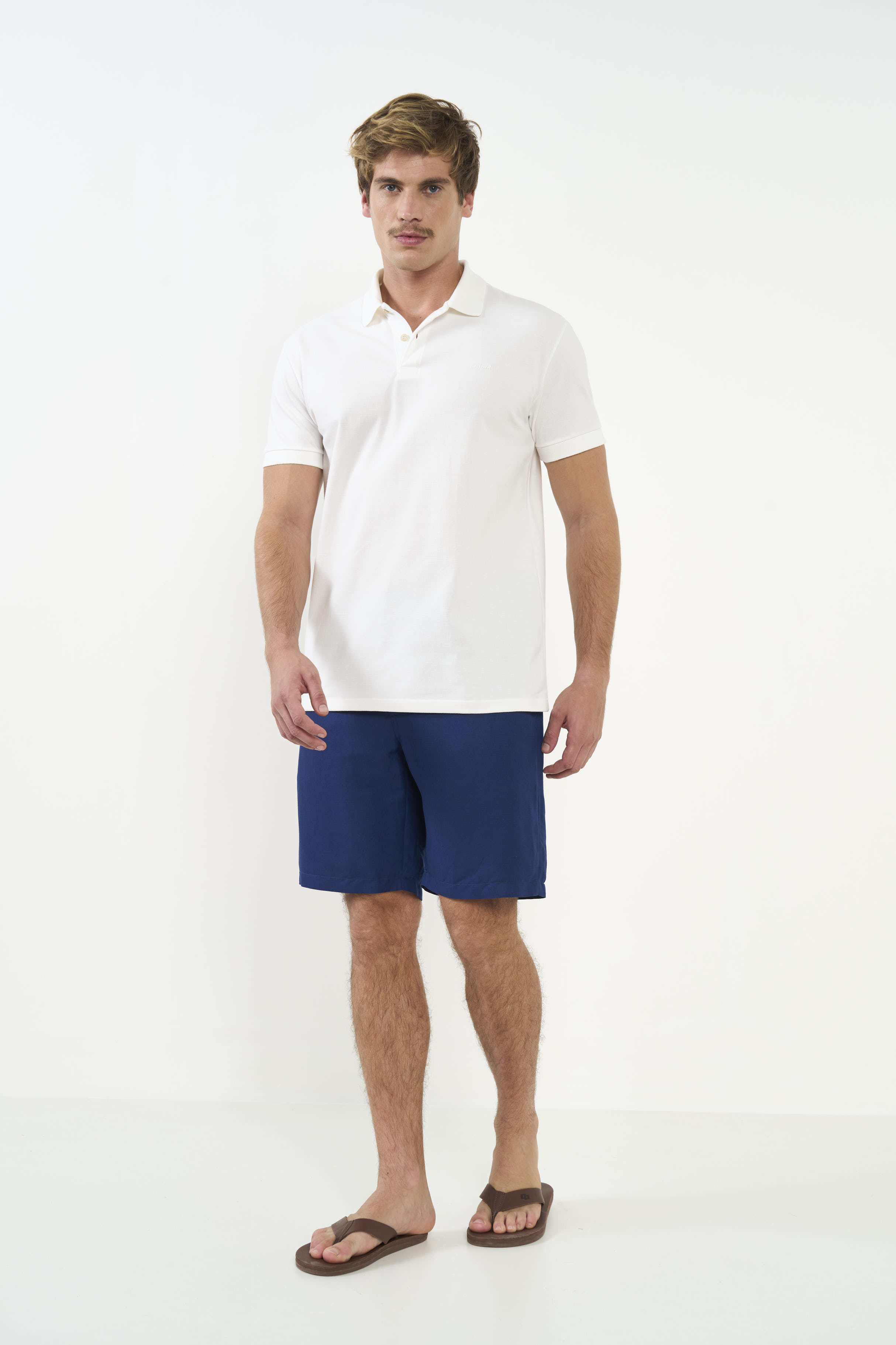 BERMUDA LINHO PP AZUL DARKNESS