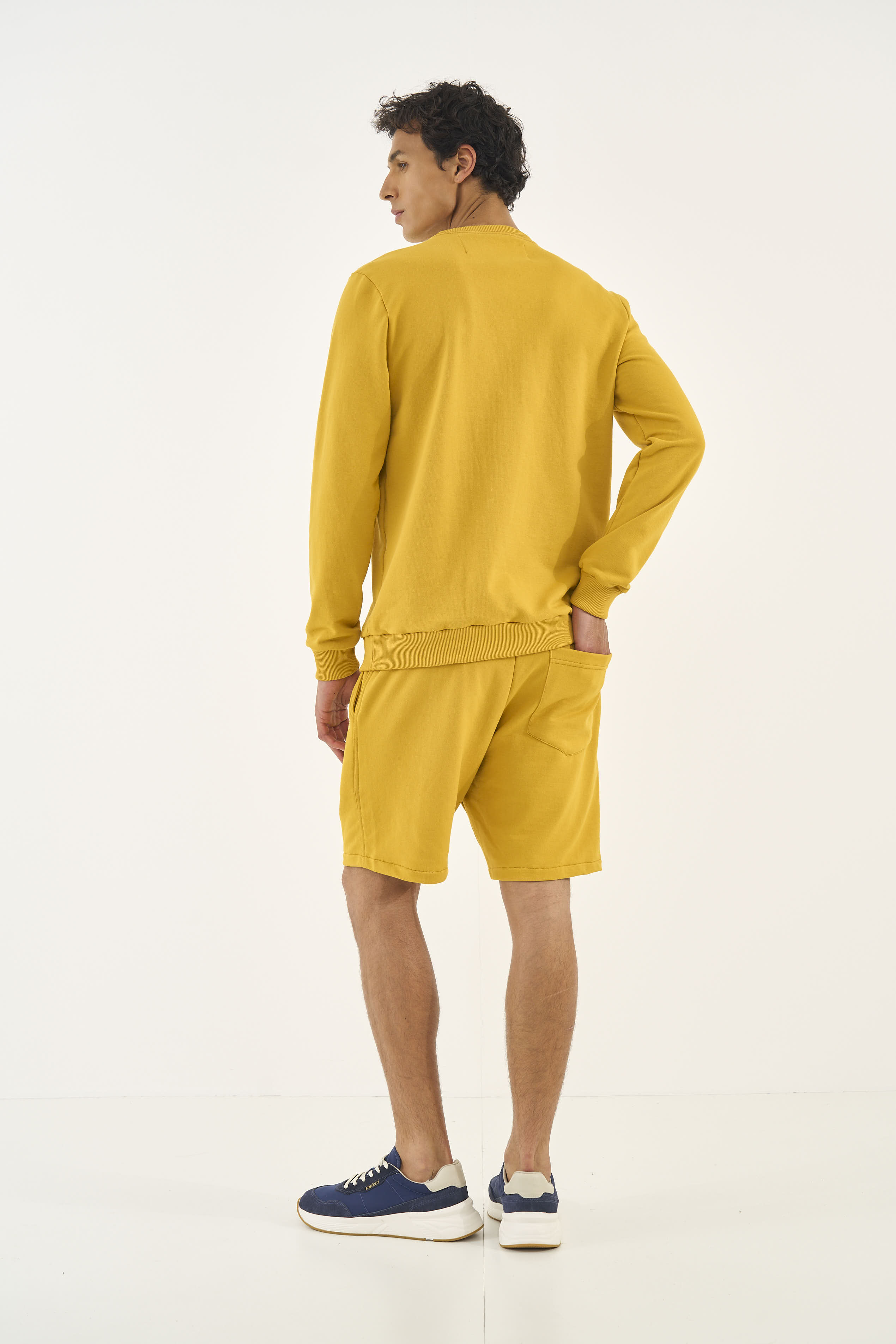 BERMUDA MOLETOM G AMARELO OCHRE