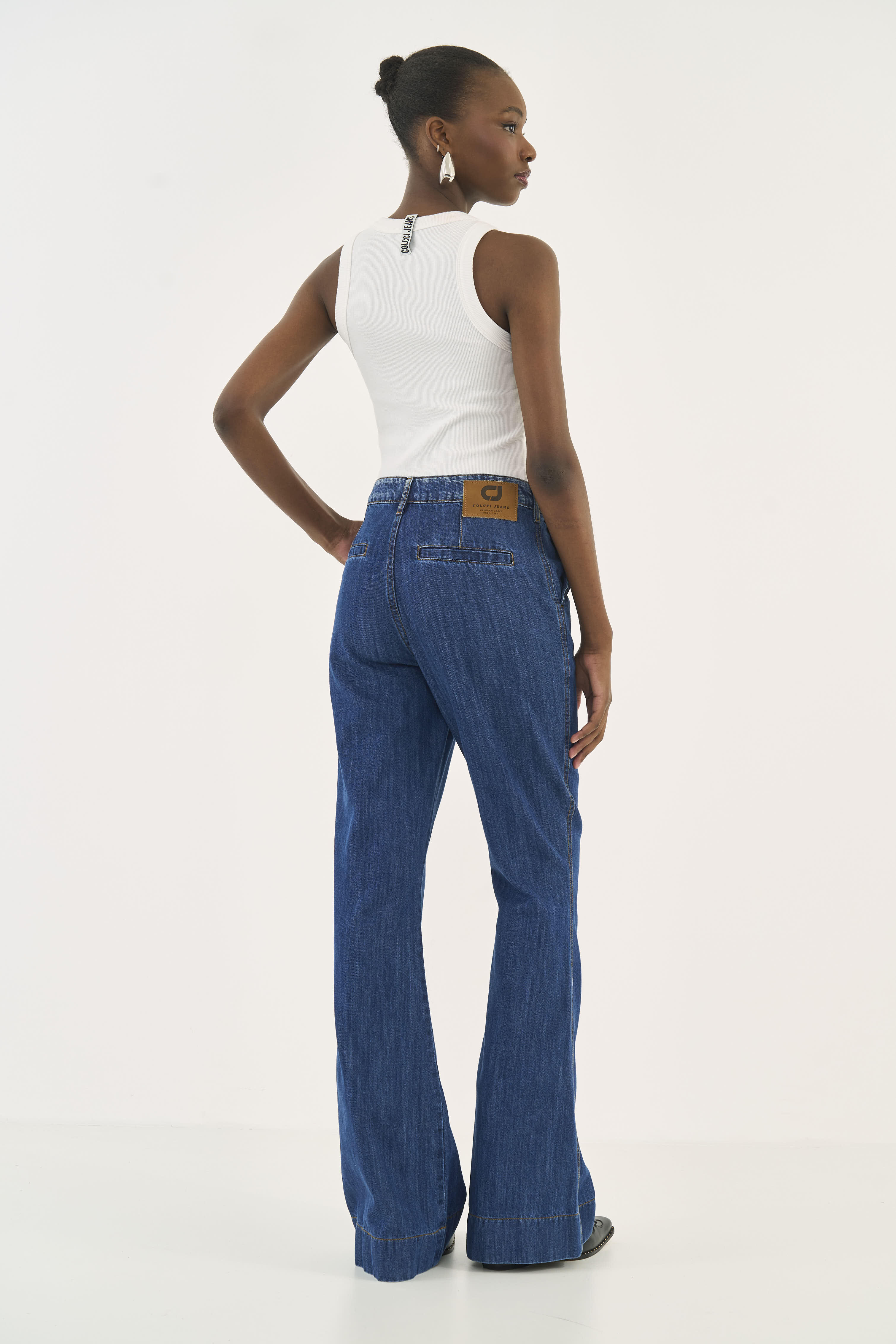CALÇA JEANS ROMA FLARE 34 INDIGO