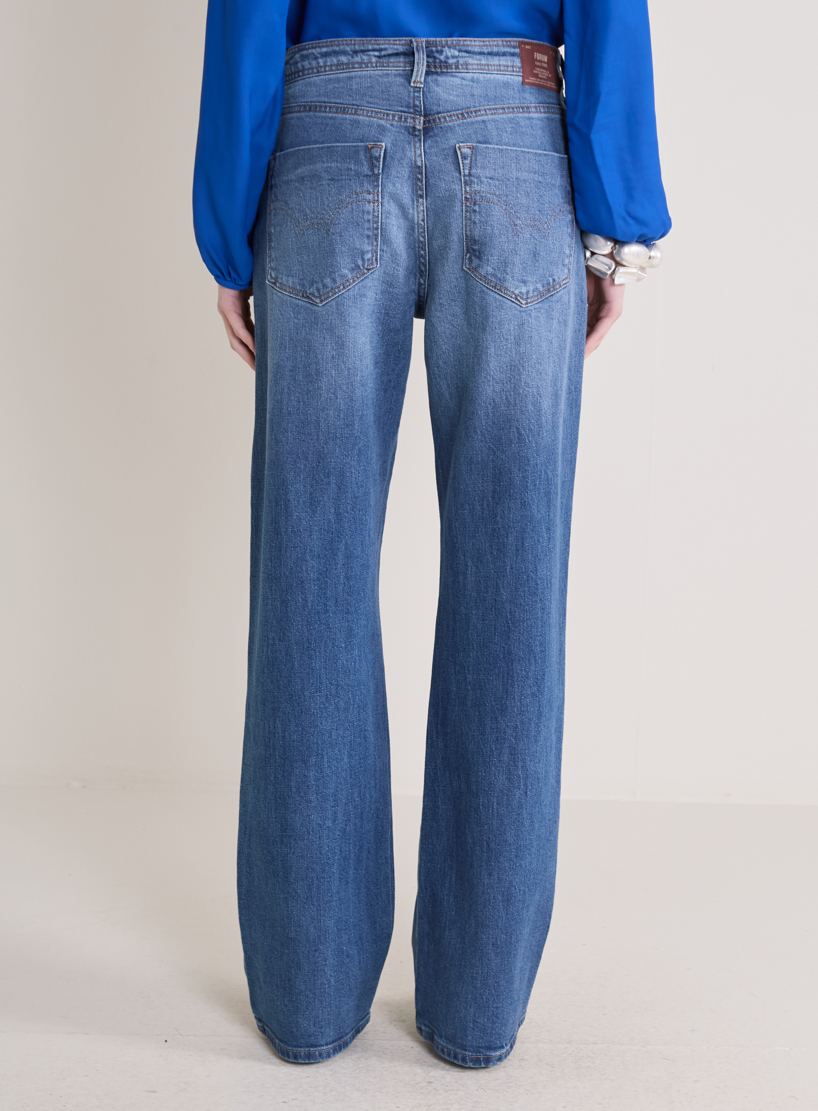 CALÇA JEANS RAQUEL WIDE LEG STRETCH 44 INDIGO