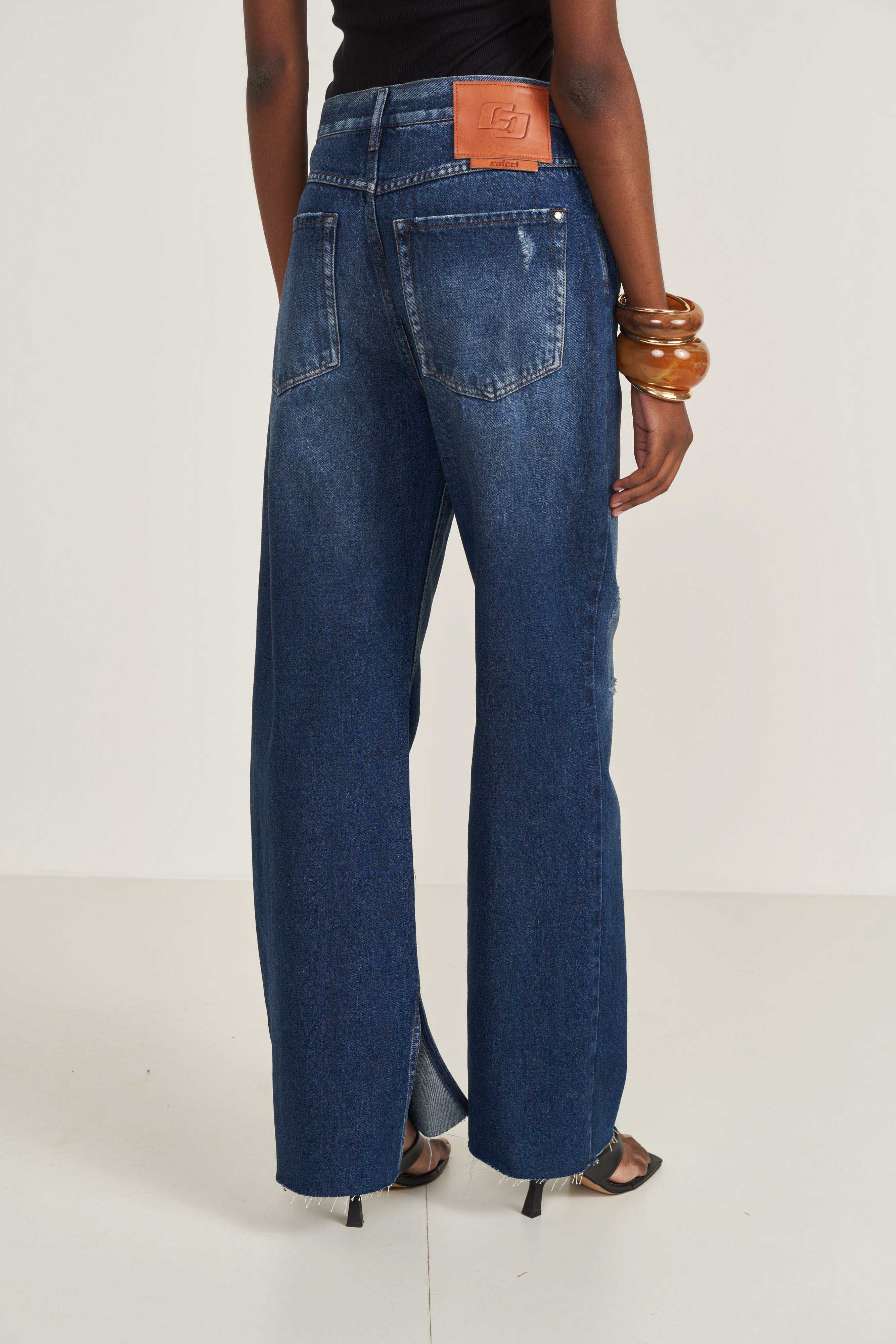 CALÇA JEANS LEONI LOW 40 INDIGO