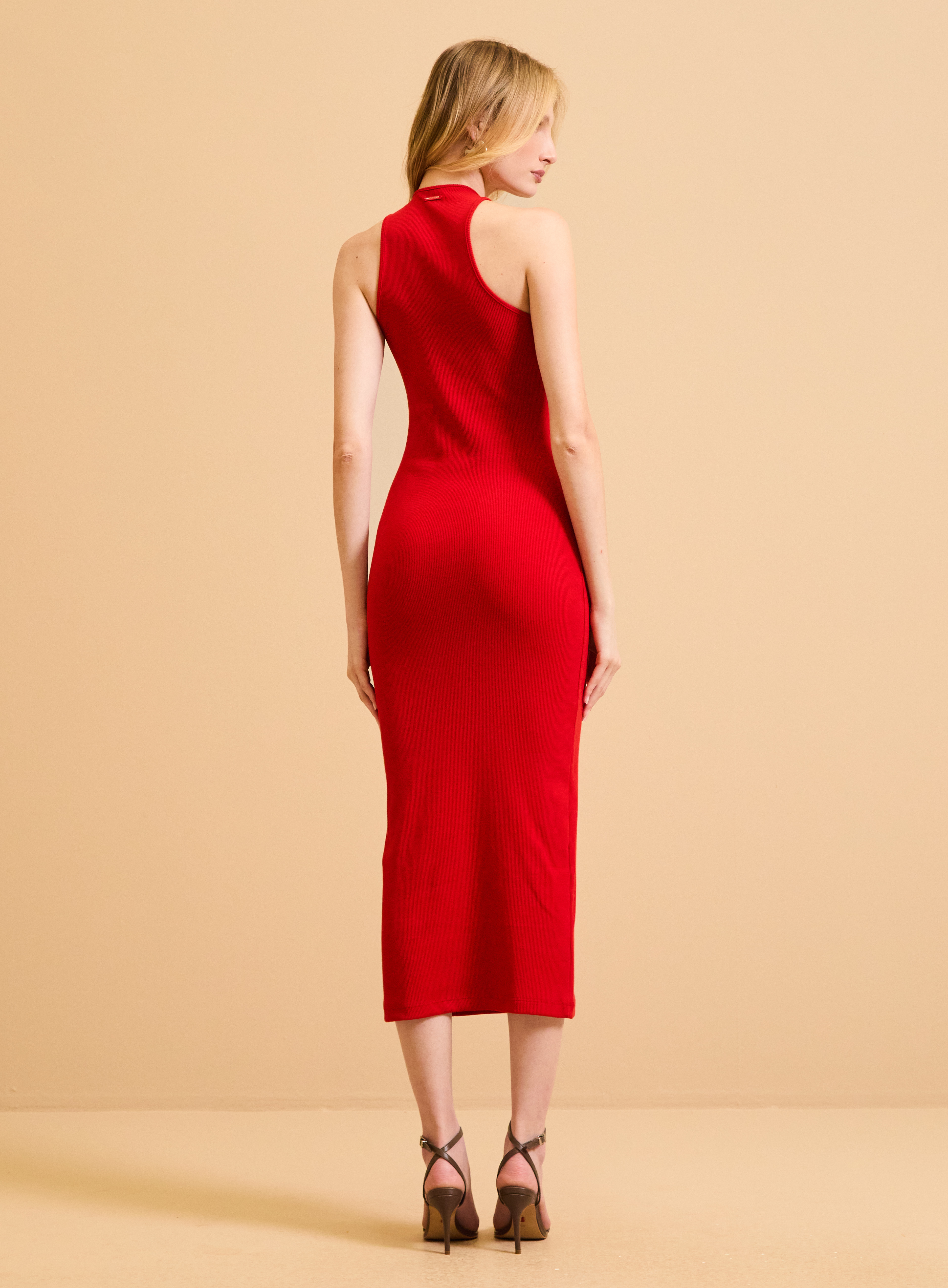 VESTIDO CANELADO G PRETO
