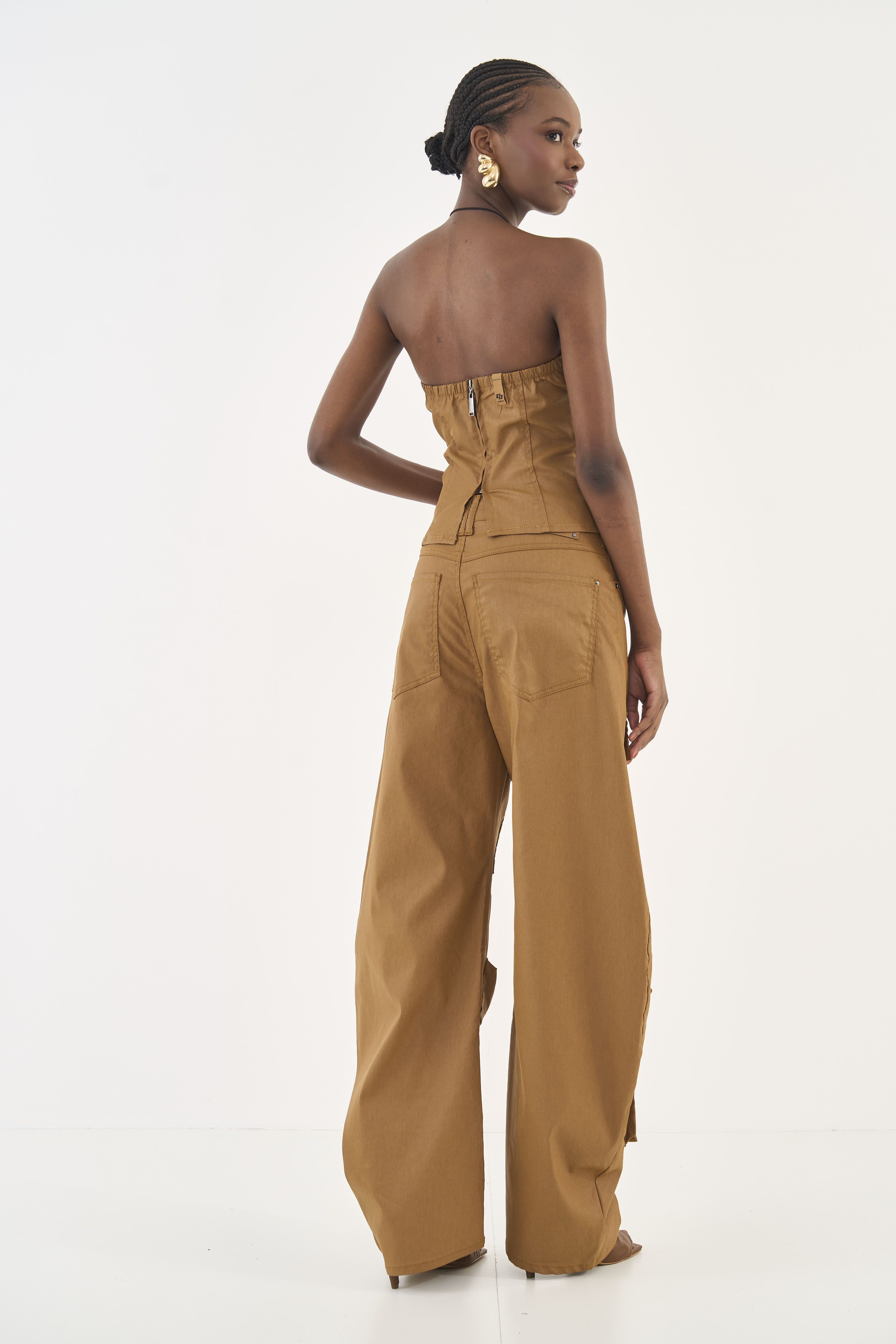 BLUSA SARJA RESINADA PP MARROM DROME