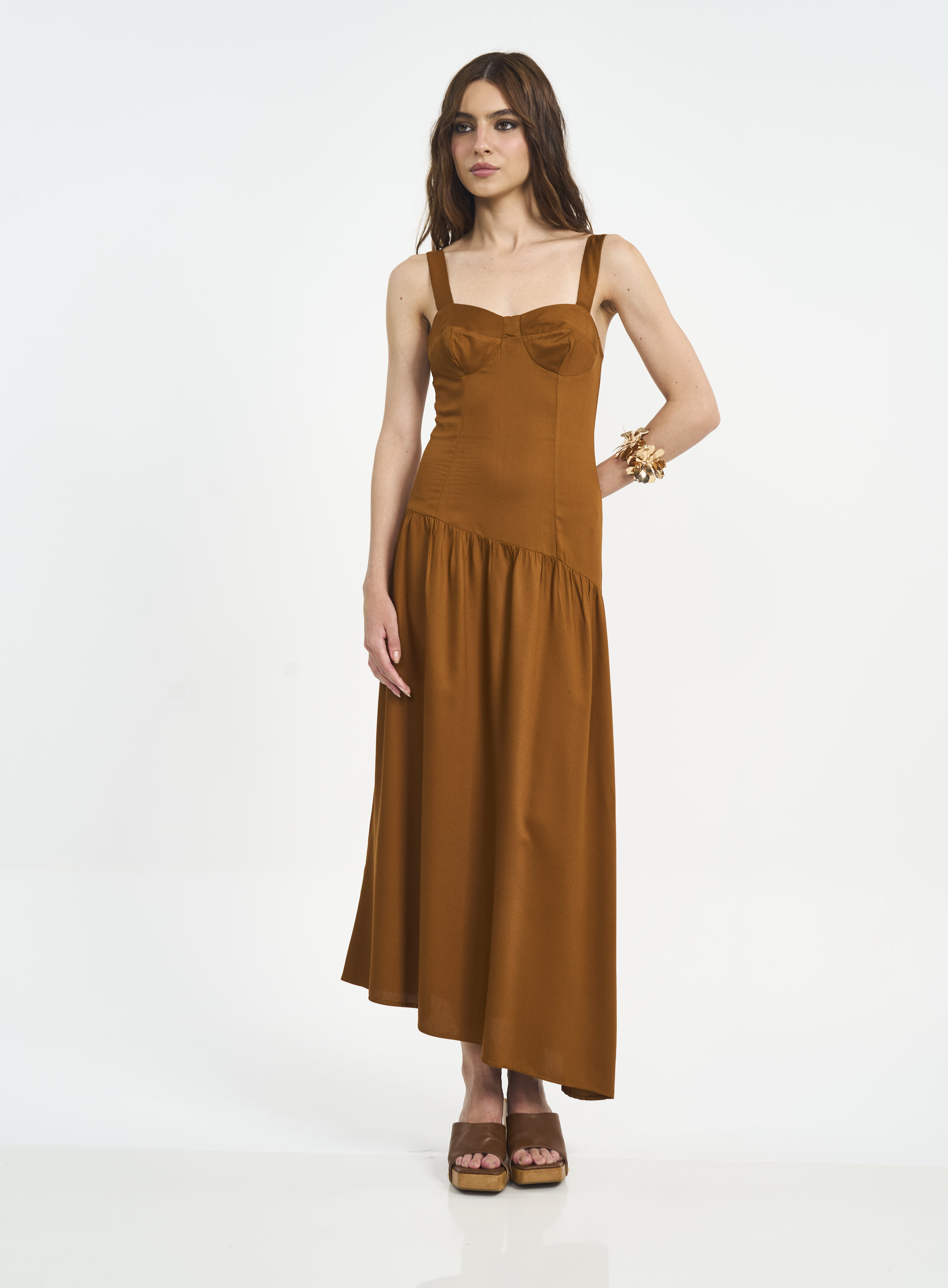 VESTIDO COLCCI M MARROM DROME