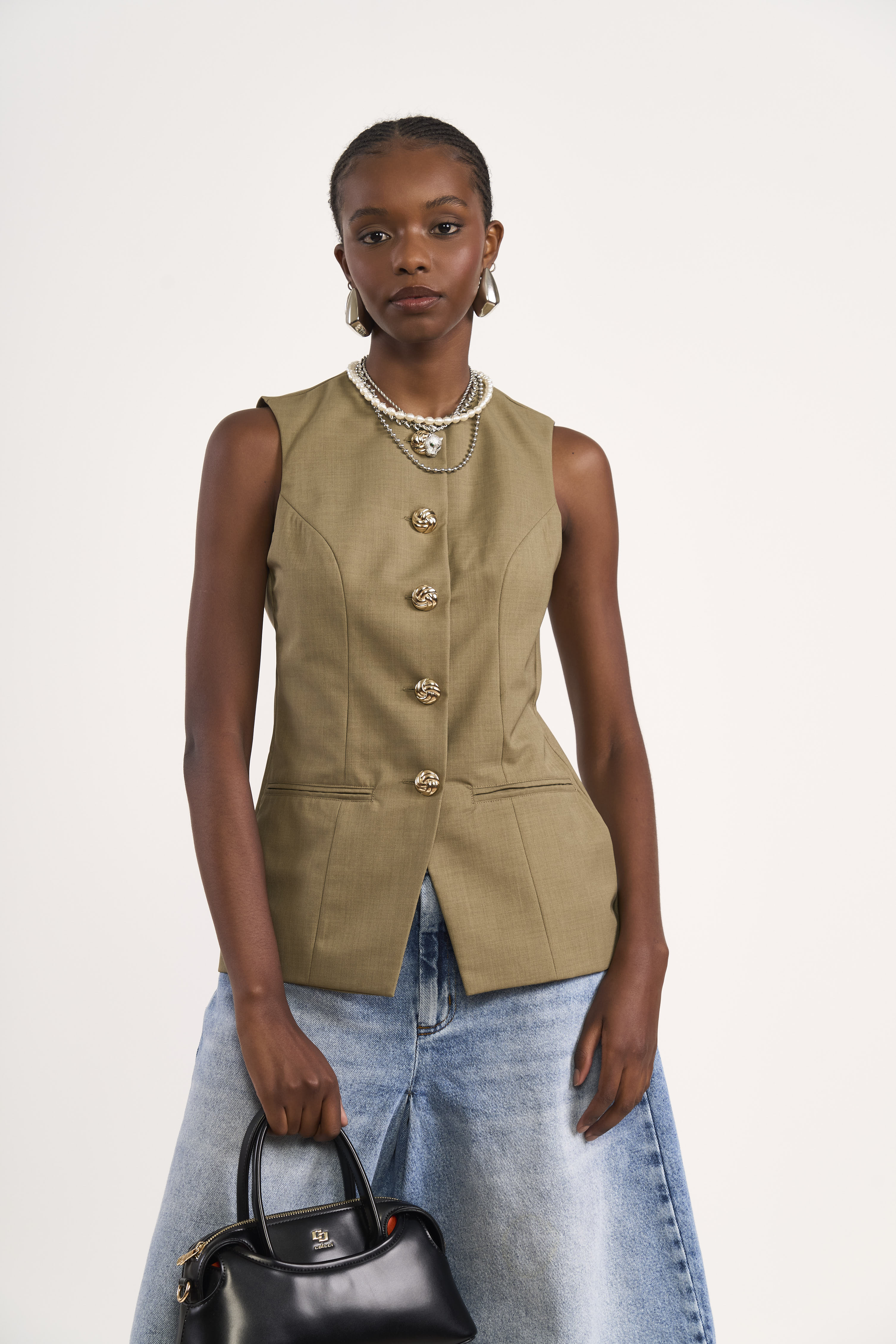 BLUSA COLCCI PP BEGE MISK