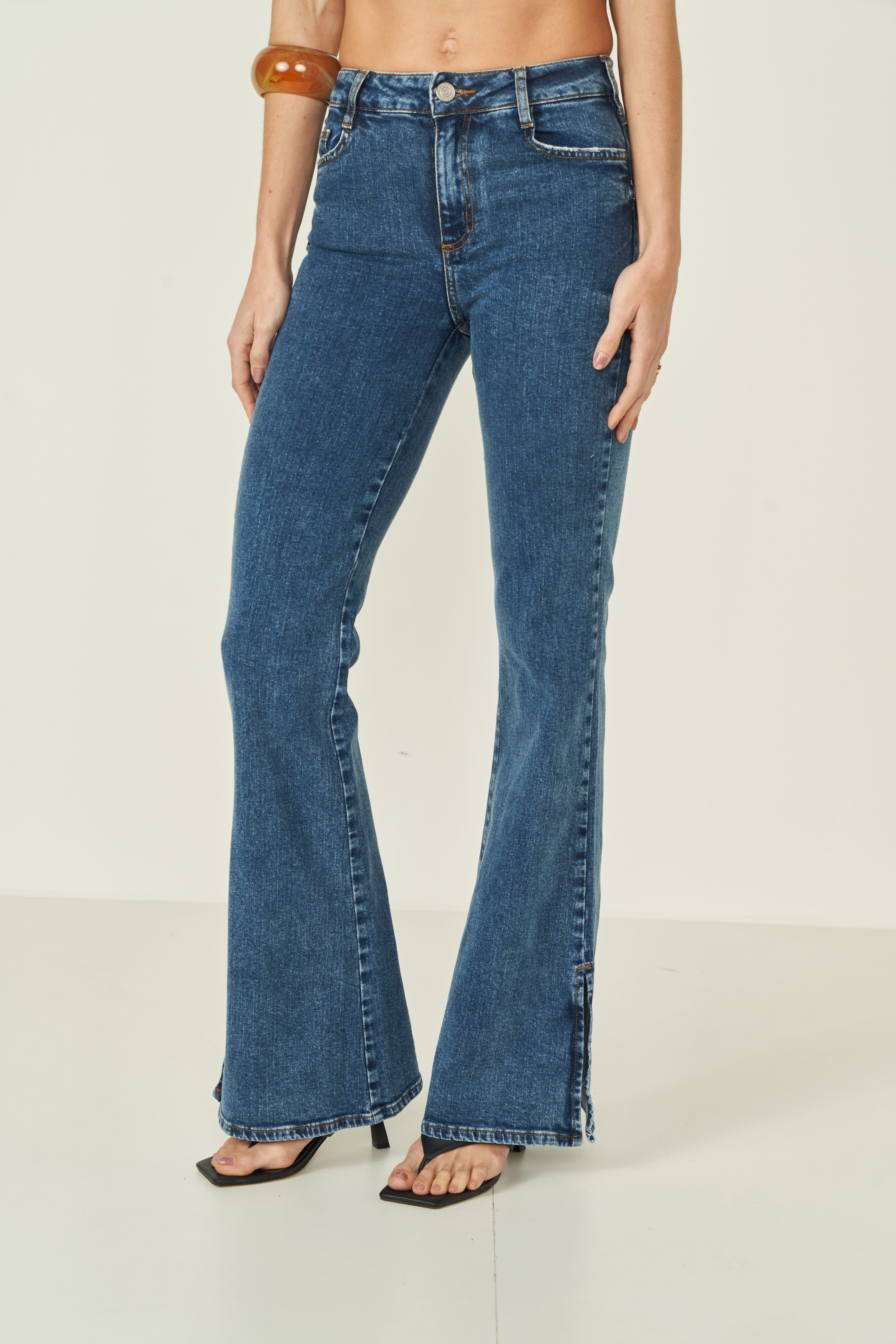 CALÇA JEANS NOVA YORK FLARE 34 INDIGO