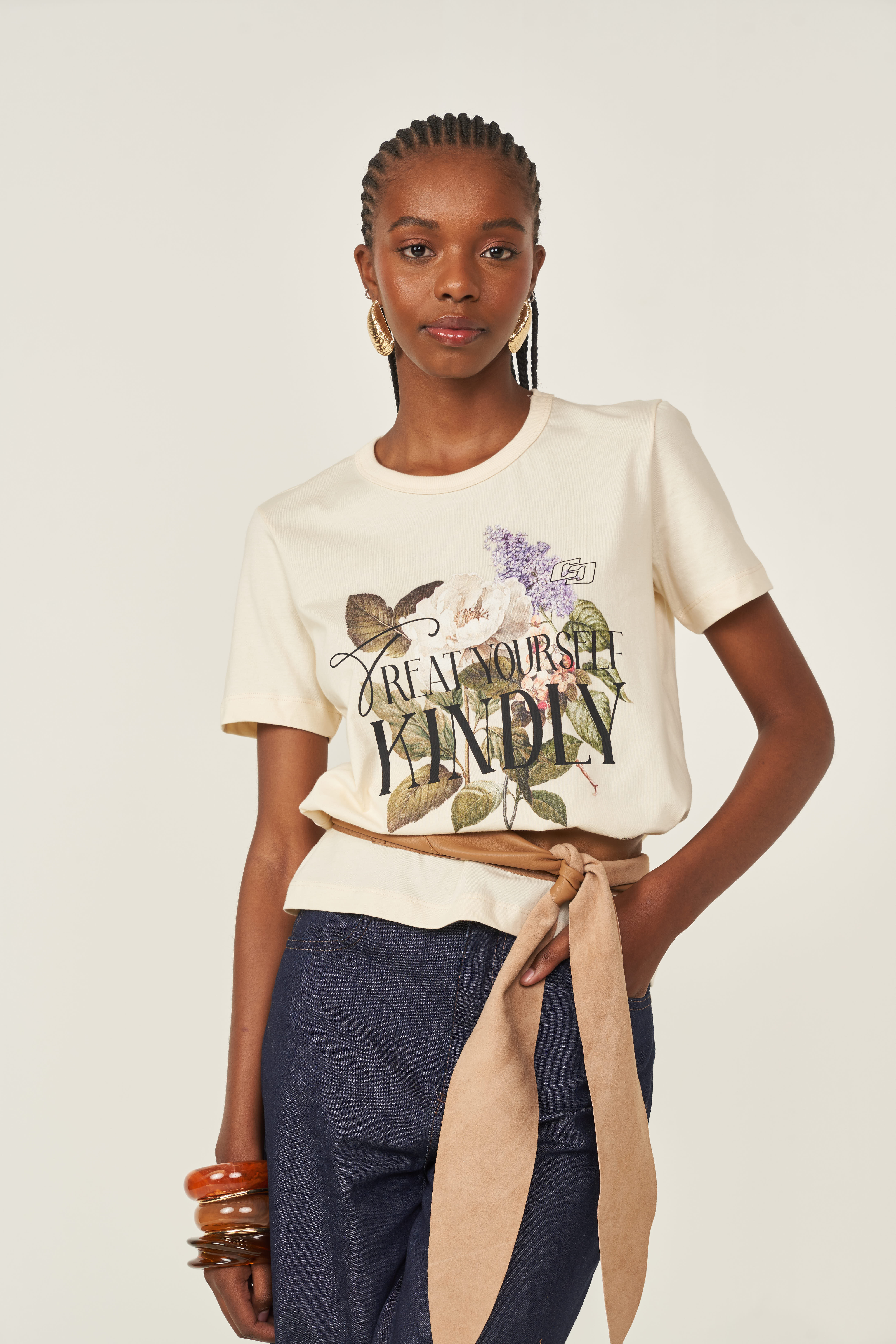 CAMISETA COLCCI GG BEGE AFFOGATO
