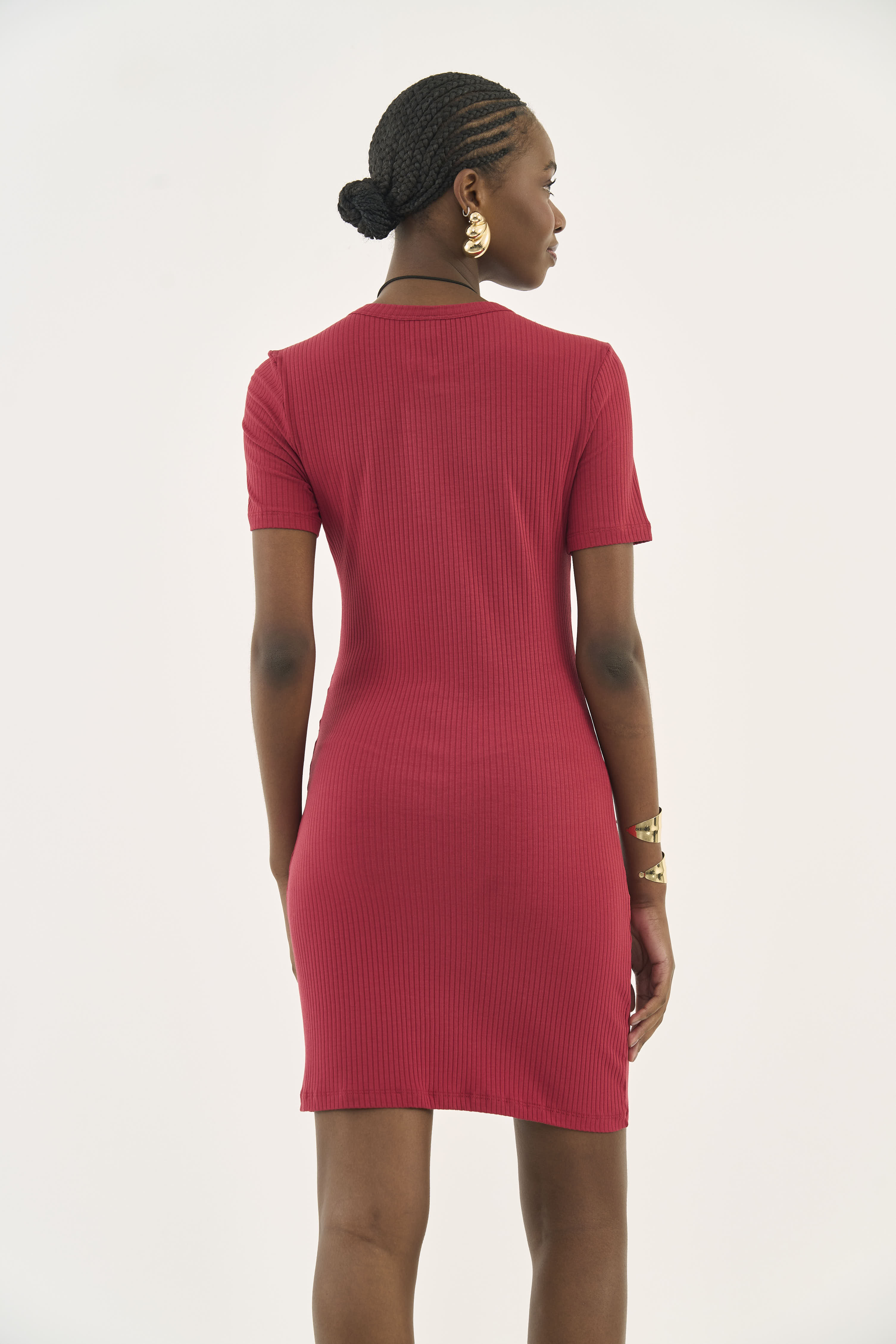 VESTIDO CANELADO G CINZA ALITA