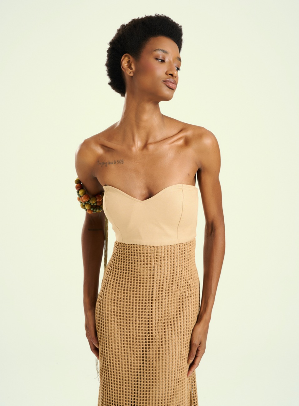 VESTIDO DETALHE LINHO G BEGE ANDIROBA