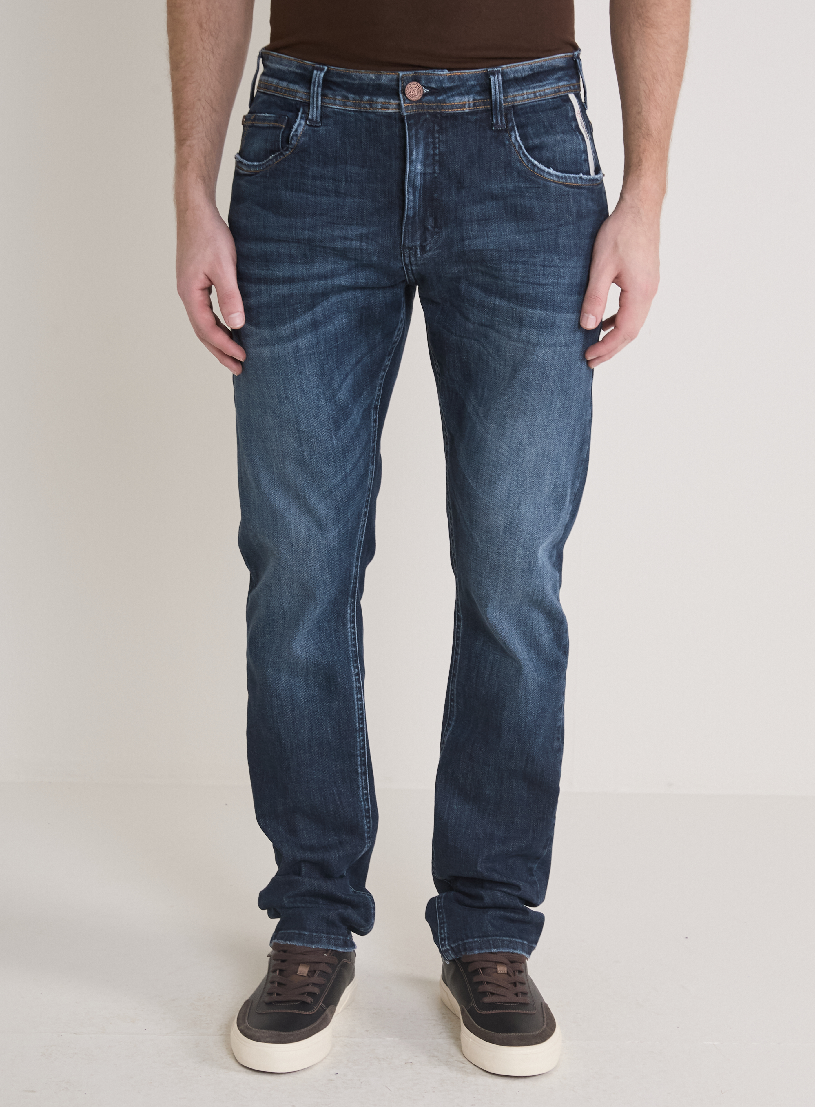 CALÇA JEANS PAUL SLIM 44 INDIGO