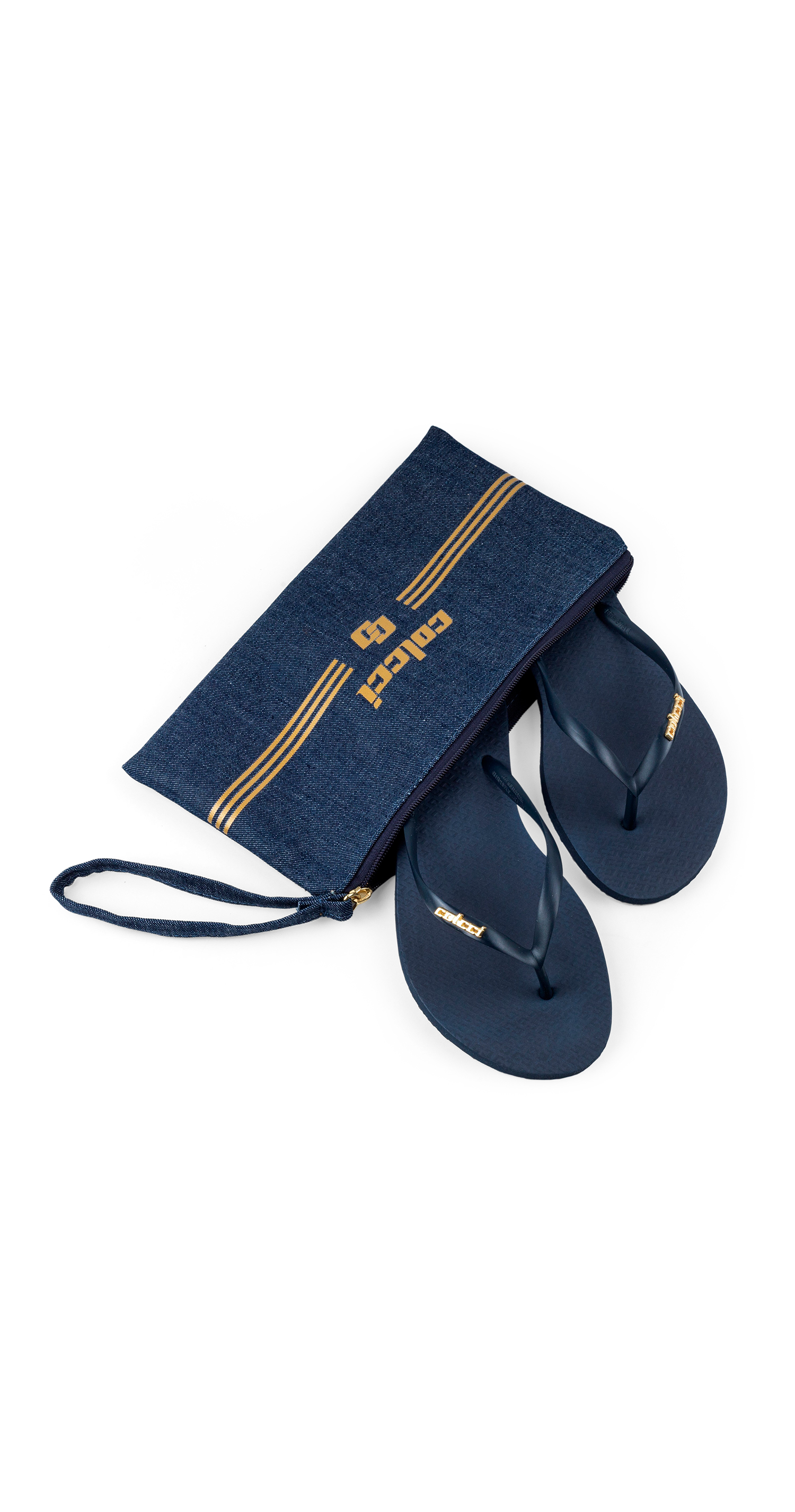 CHINELO FEMININO 40Y JEANS COLCCI 33-34 AZUL OLYMP