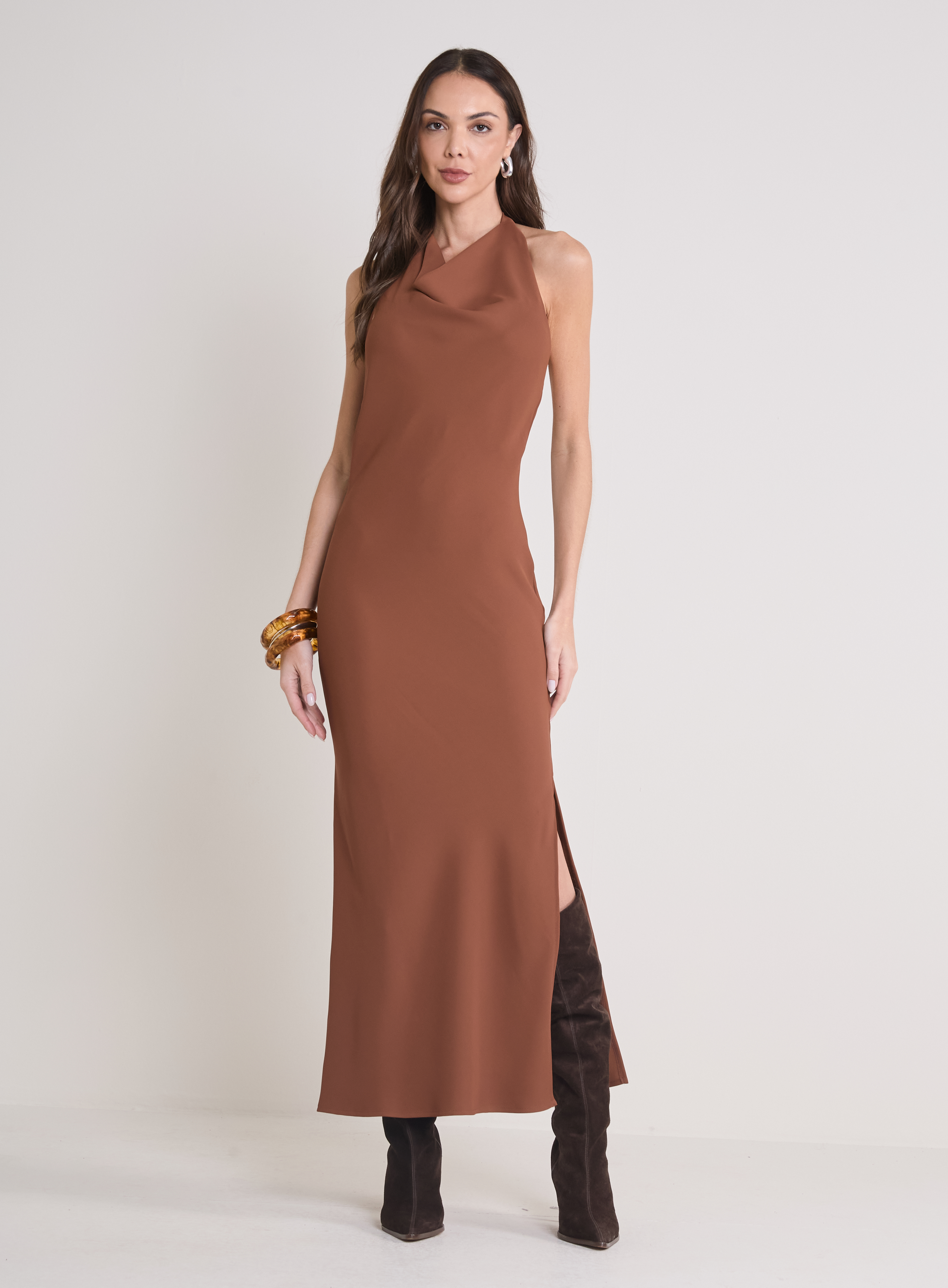 VESTIDO FORUM G MARROM IMBUIA