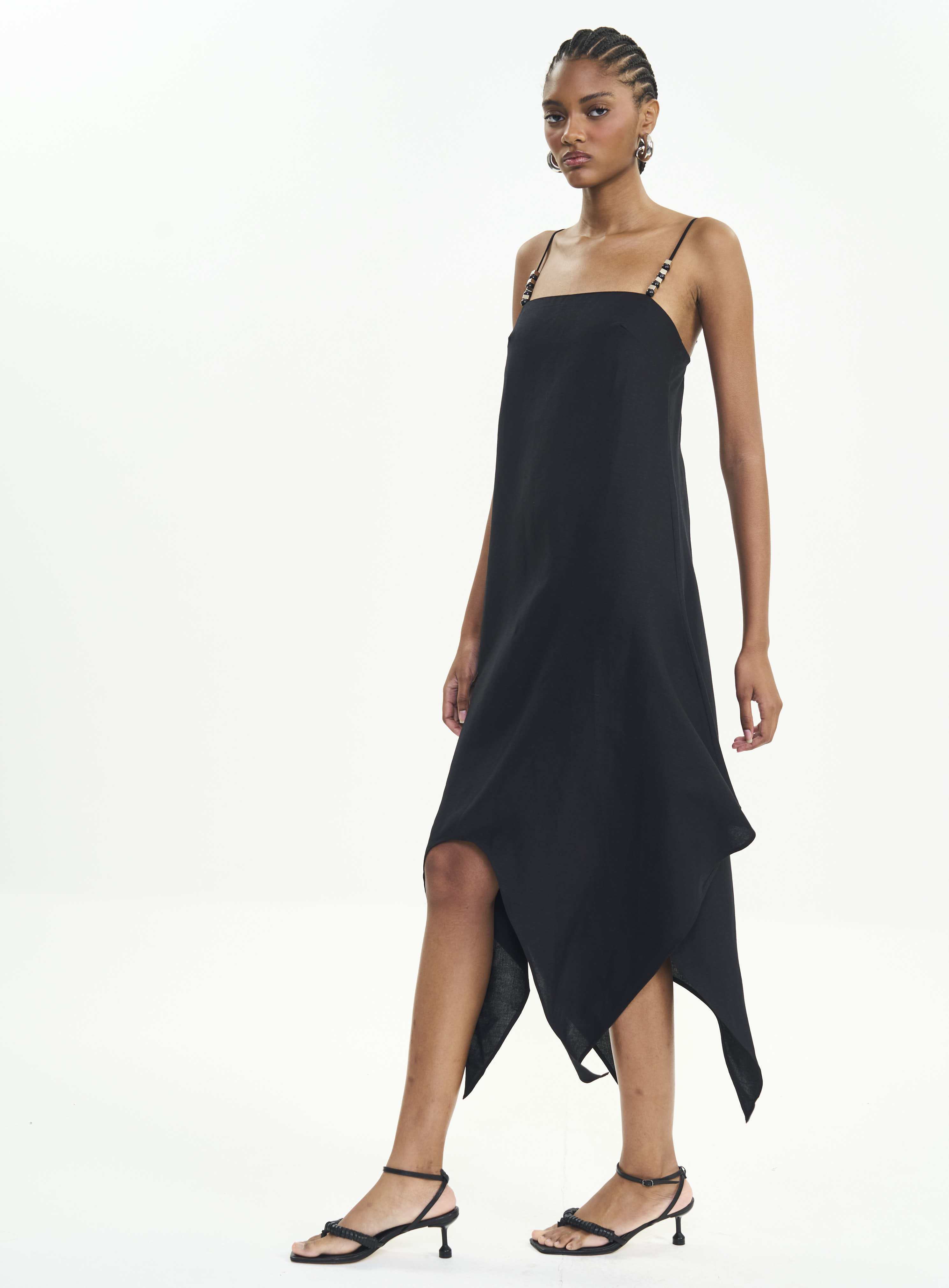 VESTIDO LINHO P PRETO