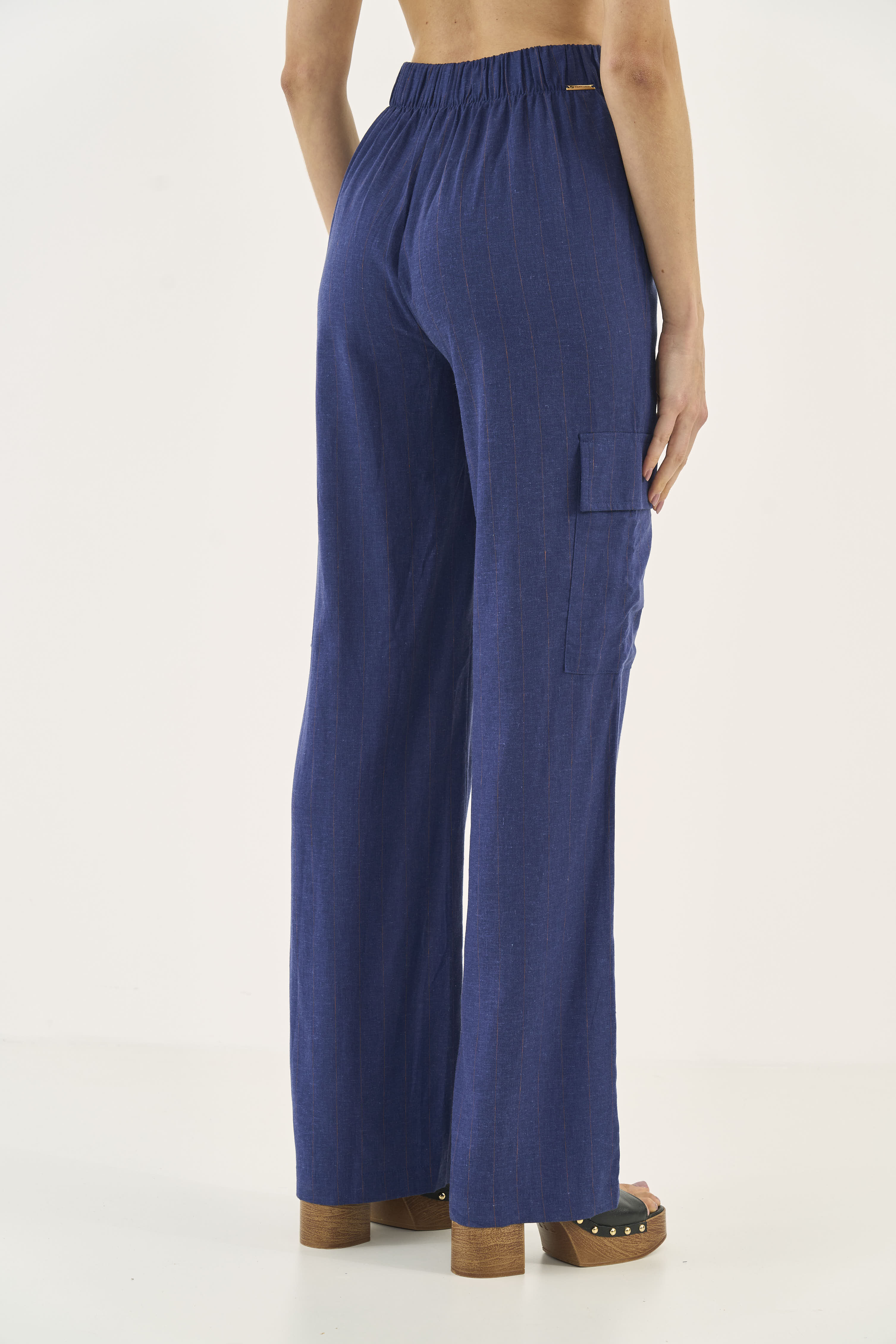 CALÇA LISTRADA LINHO P LISTRADO