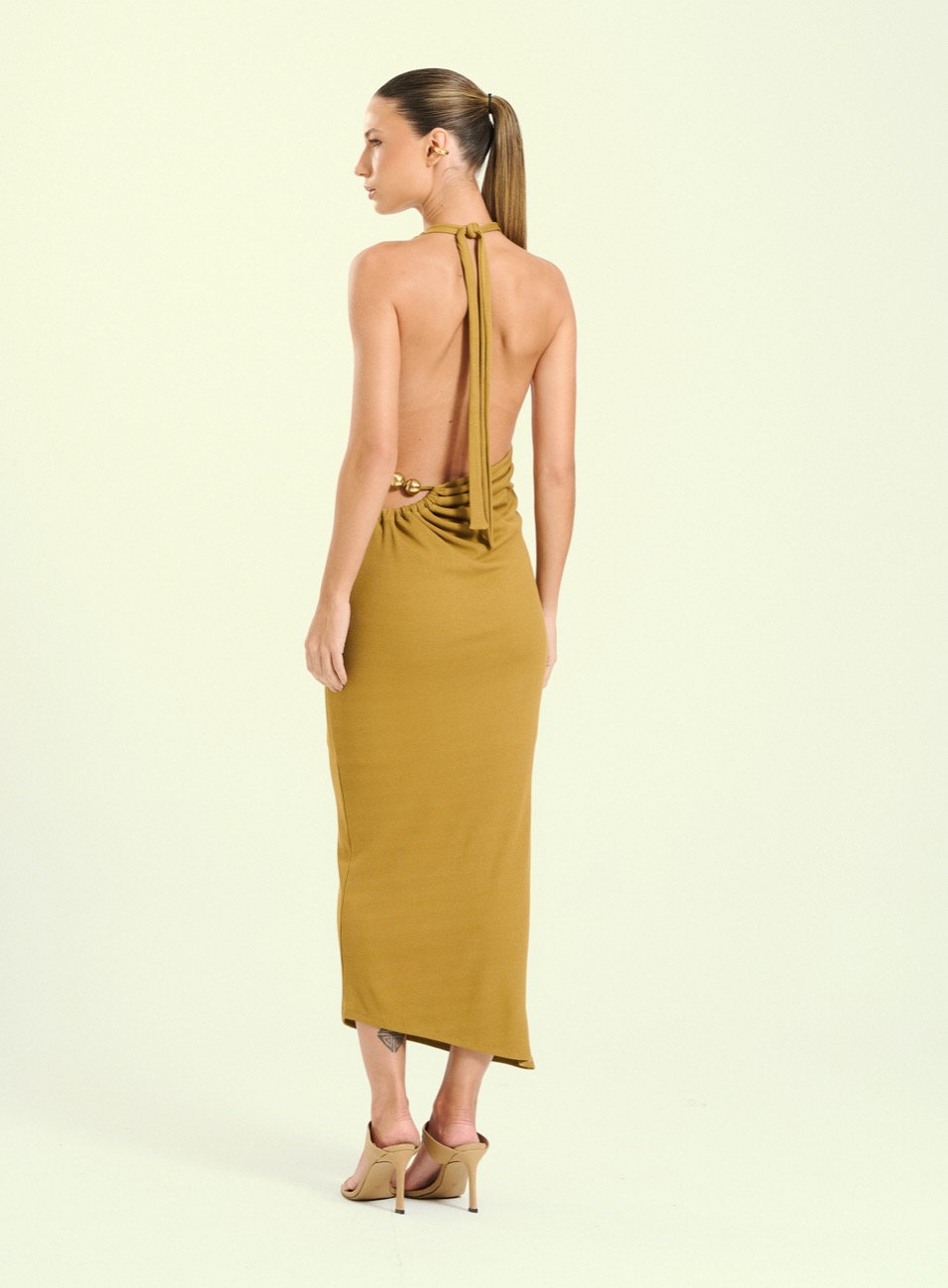 VESTIDO OPEN GG PRETO