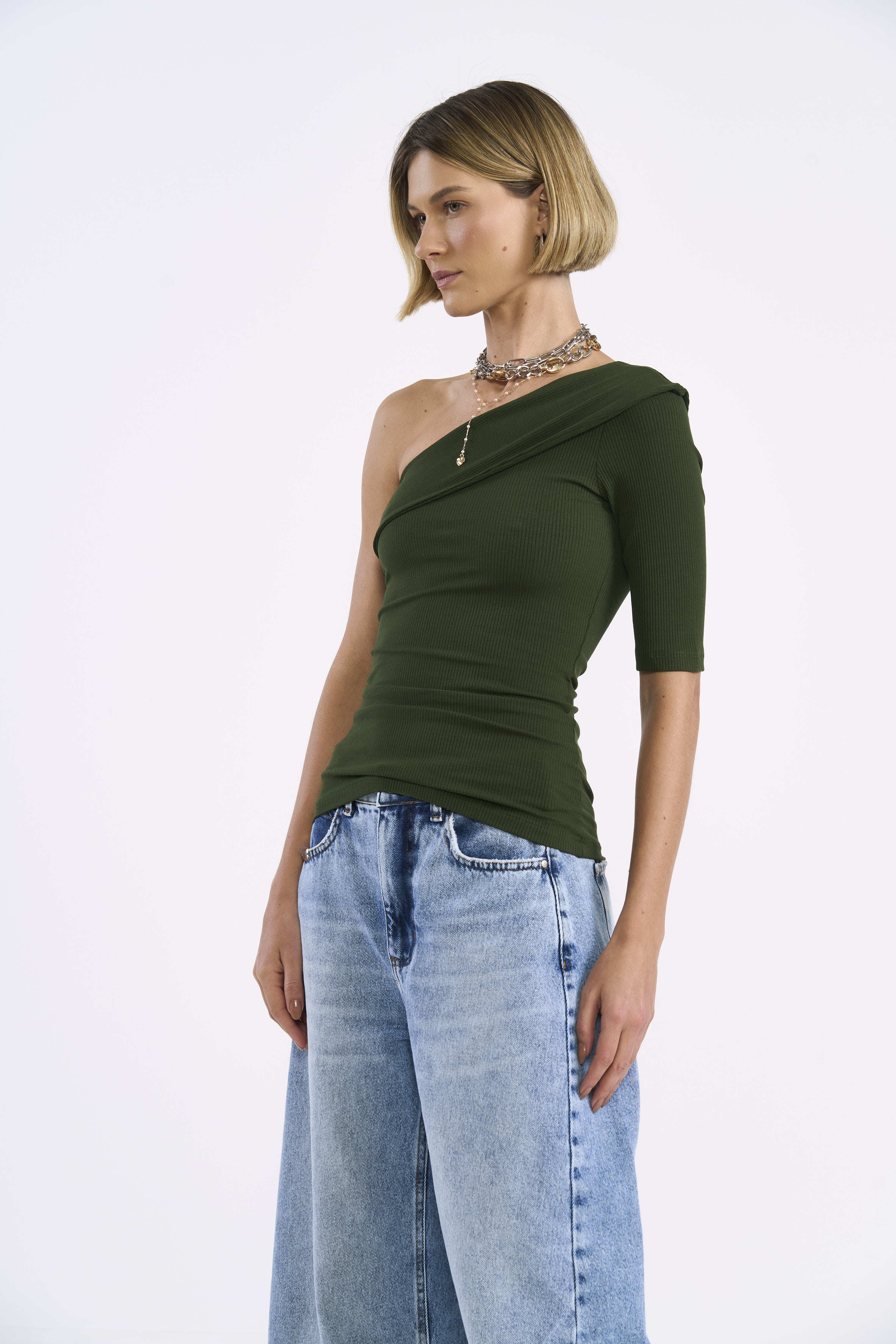 BLUSA CANELADA PP MARROM BRICKLAN